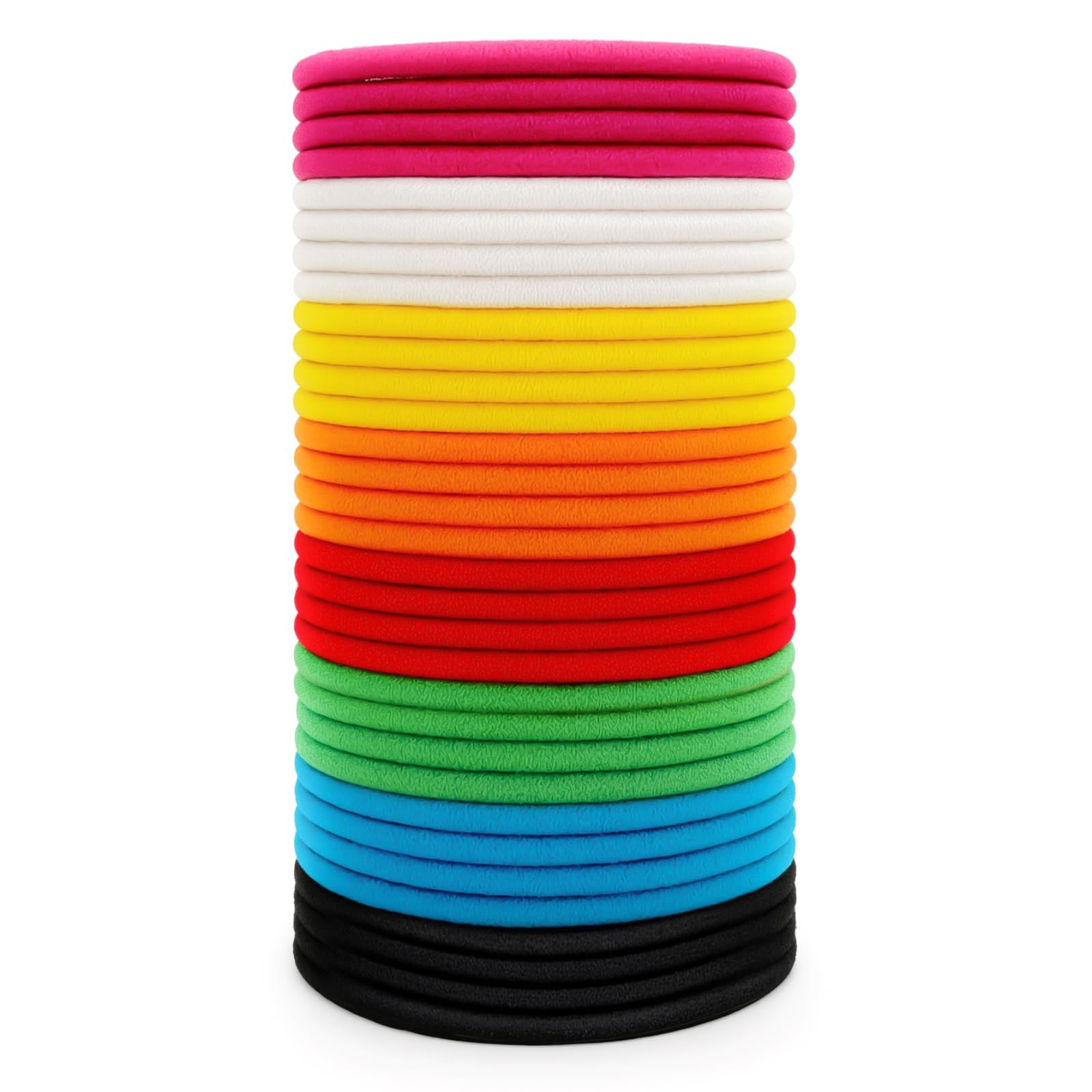 Ithyes 32Pcs hair ties for Women Thick Hair,4mm Elastic 1 Count (Pack of 32)