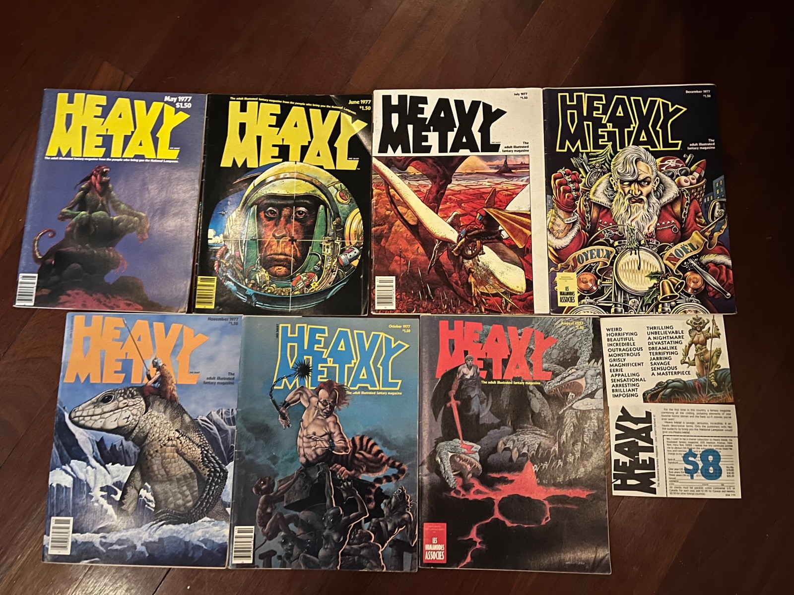 Lot of Heavy Metal Magazines, 1977 good condition.