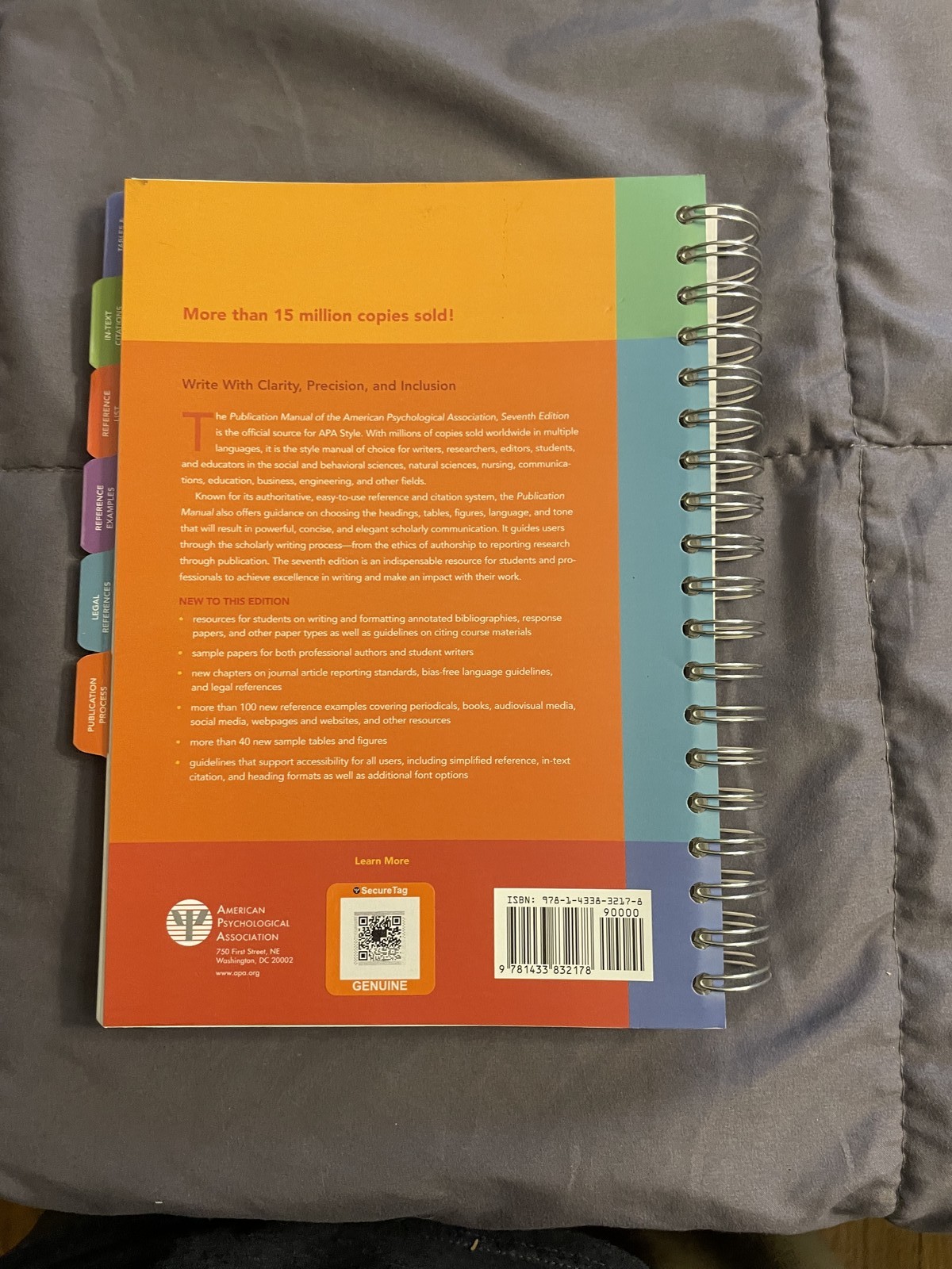 APA Publication Manual 7th Edition Spiral Bound Official Guide to APA Style