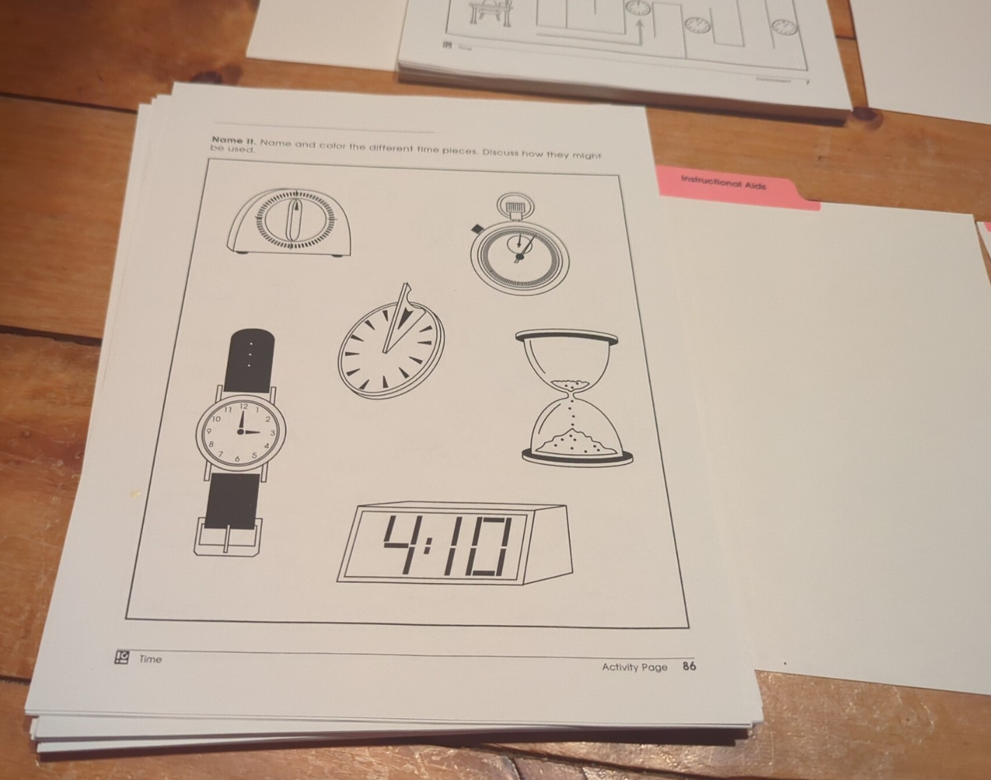 TouchMath Time Kit The 1st Edition (TM341) (Missing pages 1-6)