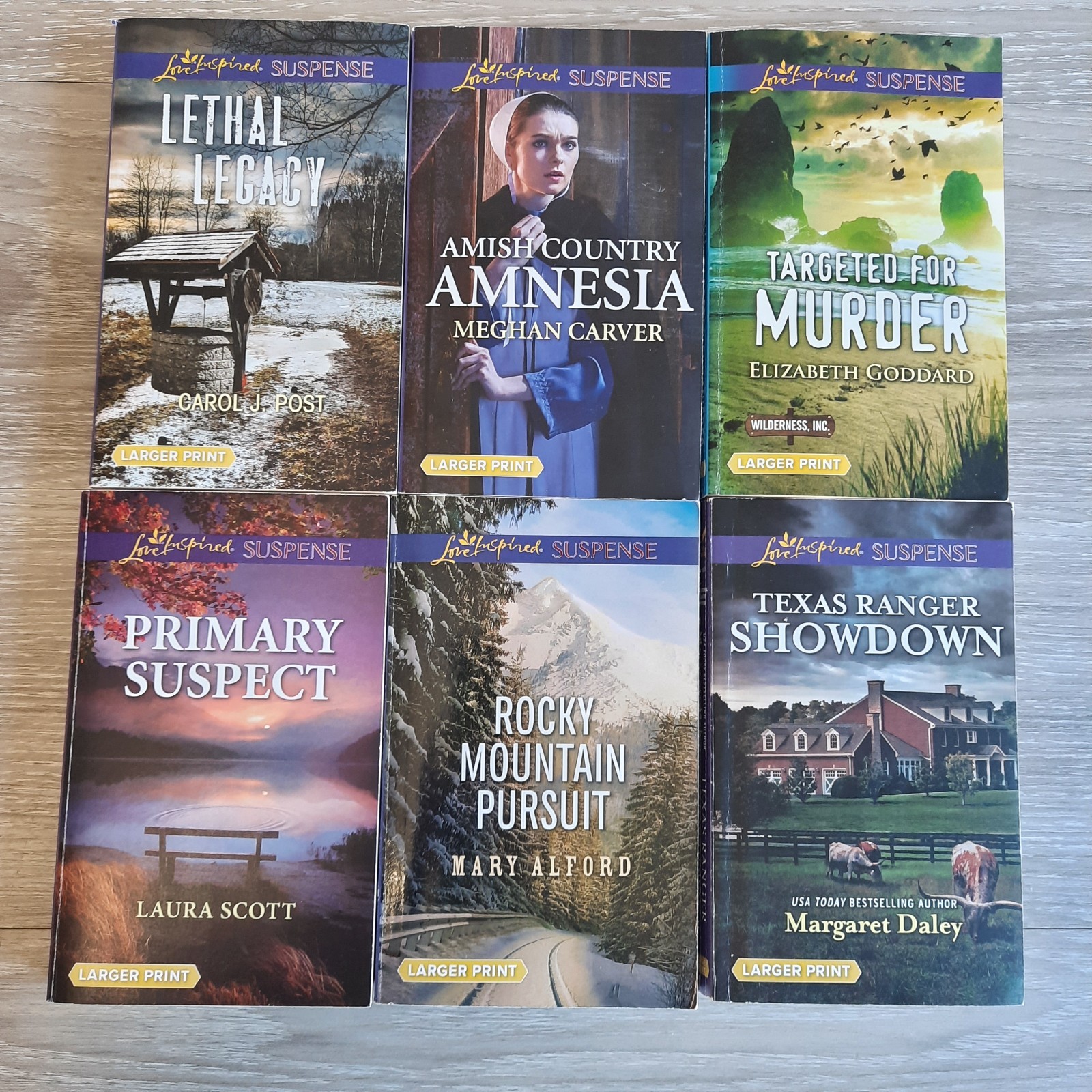 Harlequin Large Print Lot of 18 – Inspirational Suspense PB Amnesia & Danger Ser