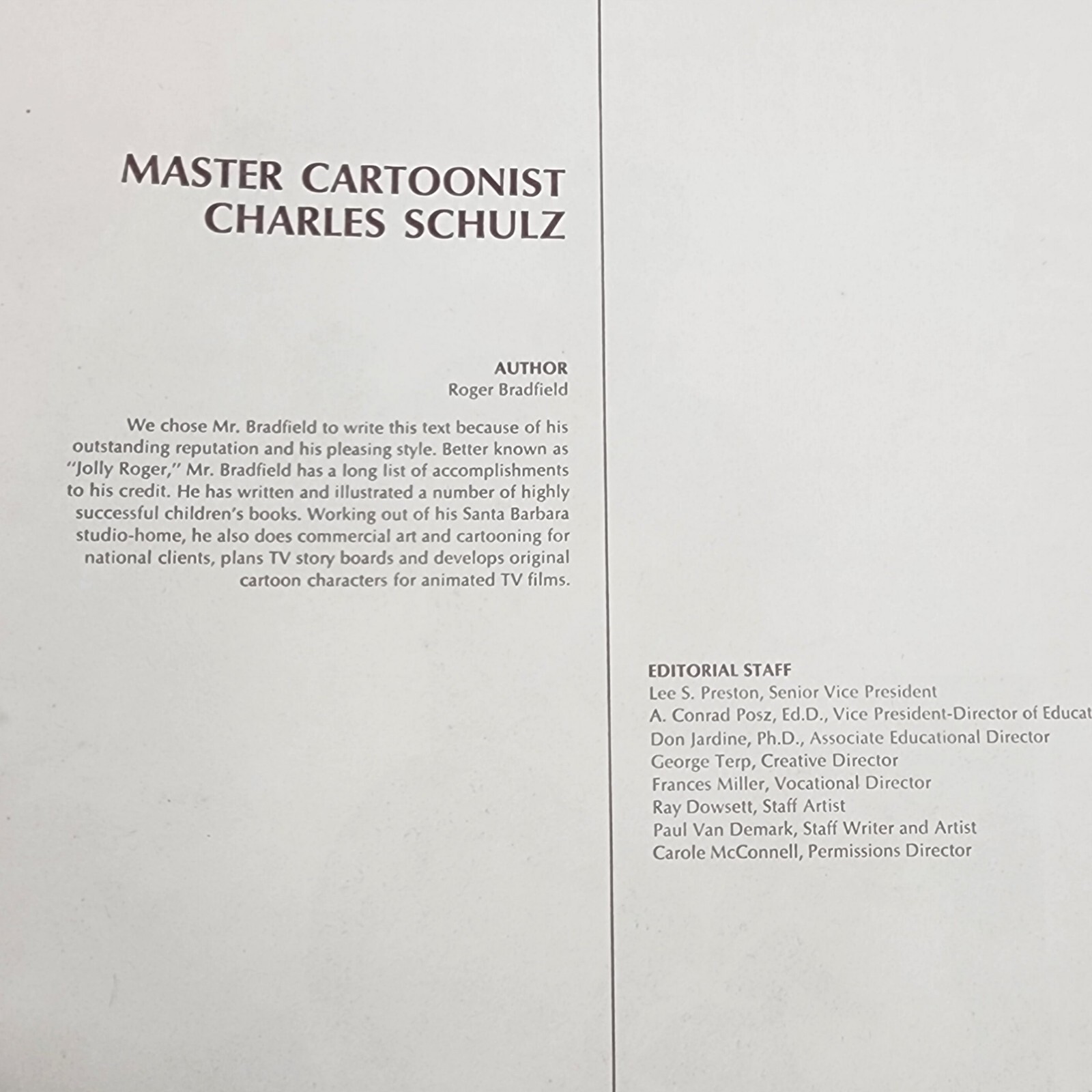 Charles Schutz Master Cartoonist 1975 Booklet Charlie Brown Peanuts 32 Pages Art