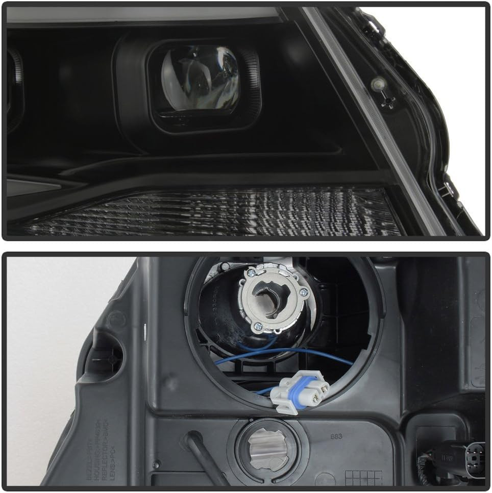– for 2015-2022 Chevy Colorado Black Housing Smoked Lens LED Tube Dual Projector