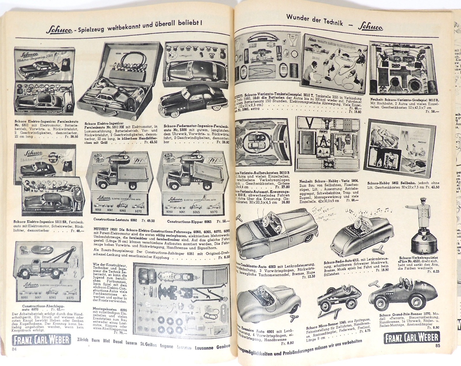 1950s Franz Carl Weber German Toy Catalog Steiff, Dolls, Trains & More 138 Pages
