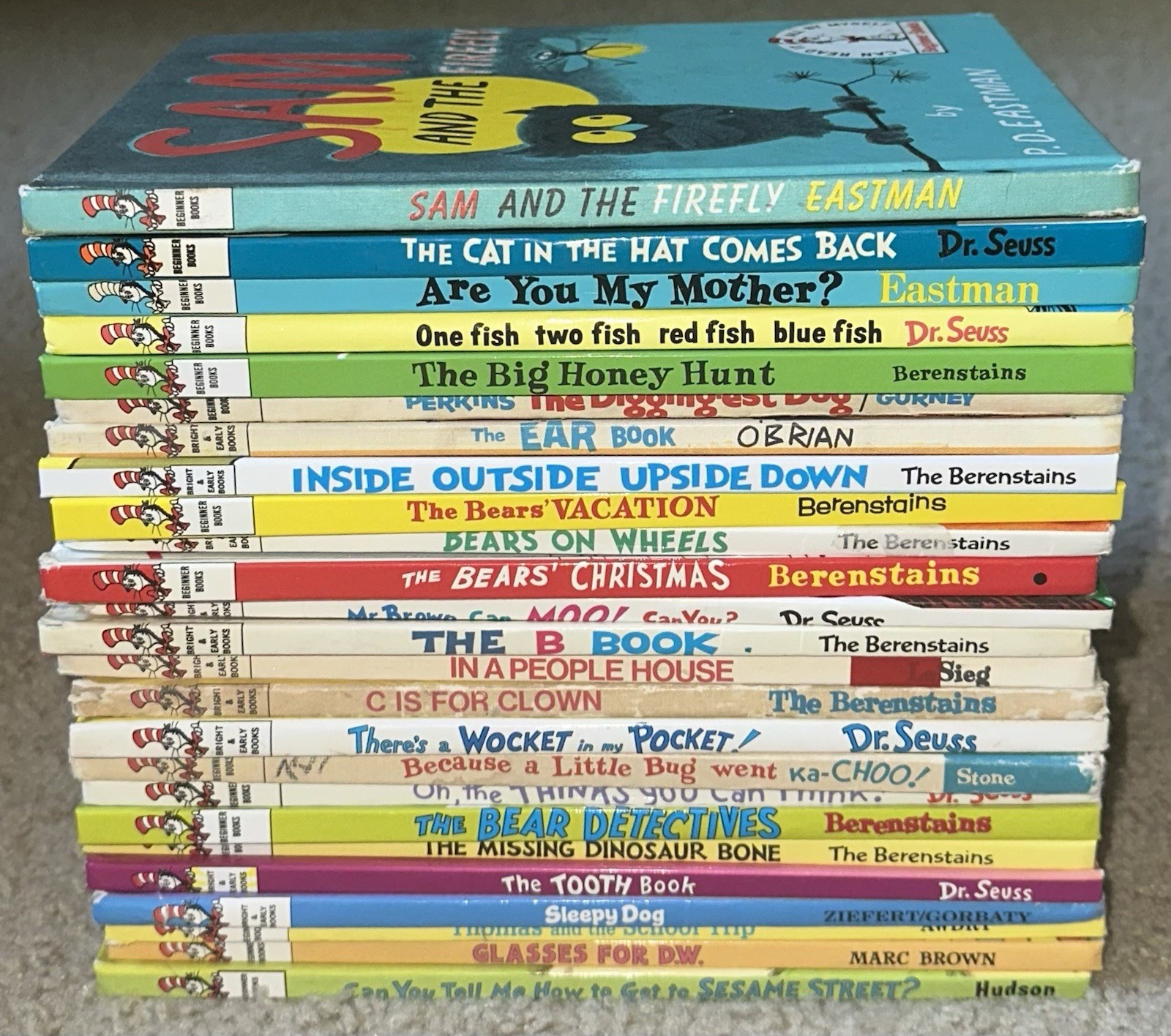 Dr. Suess/Stan/Jan Berenstain “Bright & Early Books & Beginner Books”. Lot Of 25