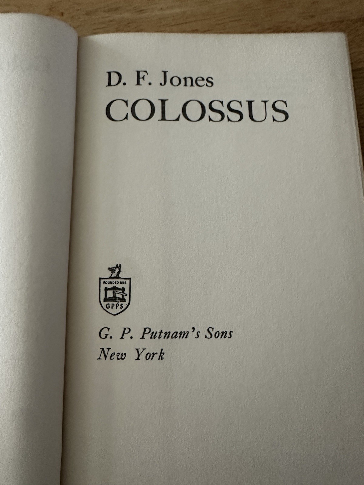 COLOSSUS by D. F. Jones Vintage 1966 HC DJ BCE Book Club Edition Vintage
