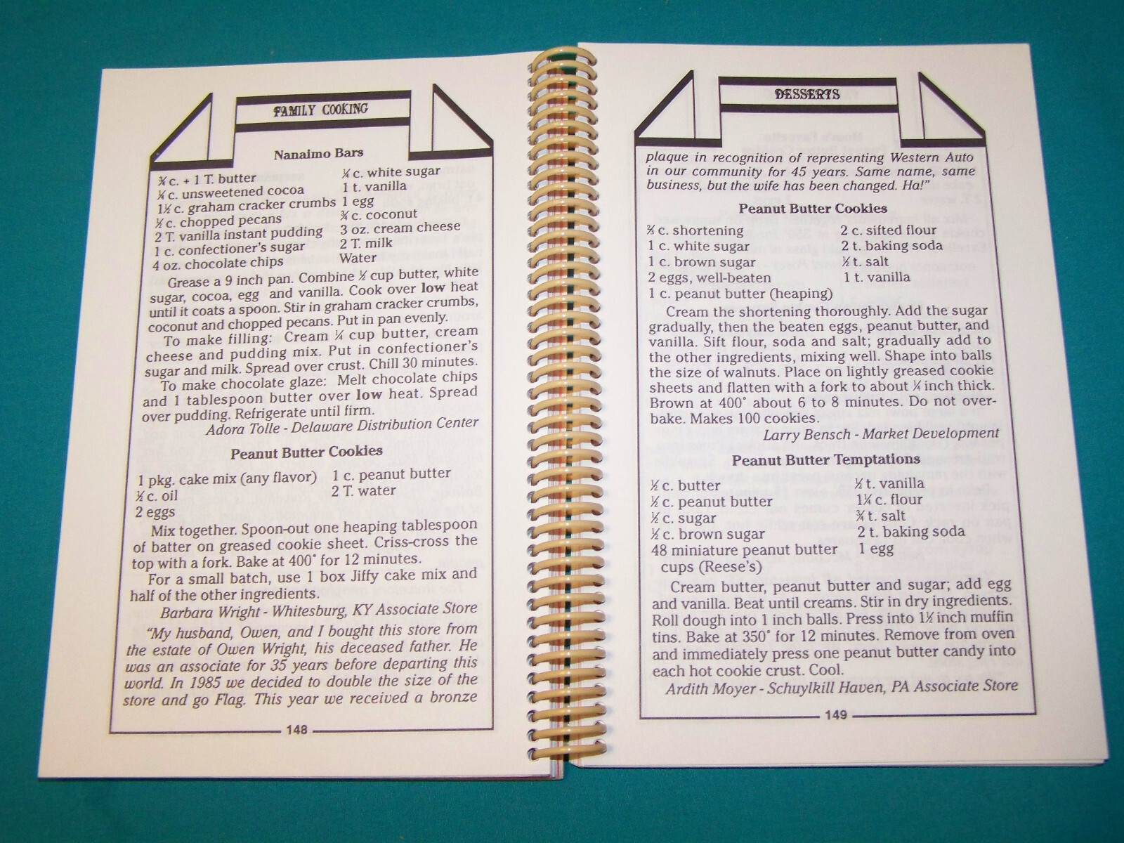 Western Auto Company Employees Cookbook 1992