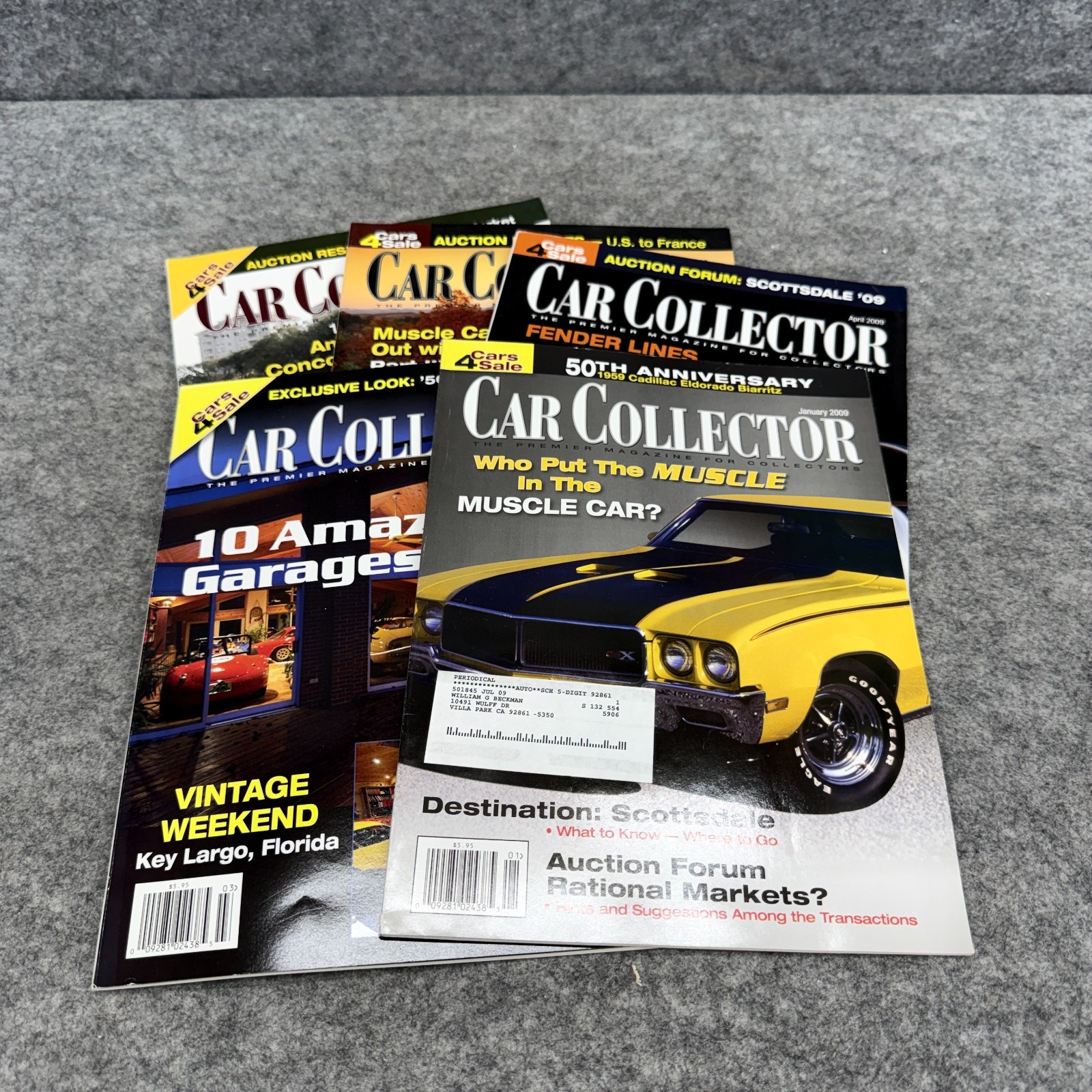 Lot of 5 Car Collector Magazines 2009 Jan March April May June/July Vintage