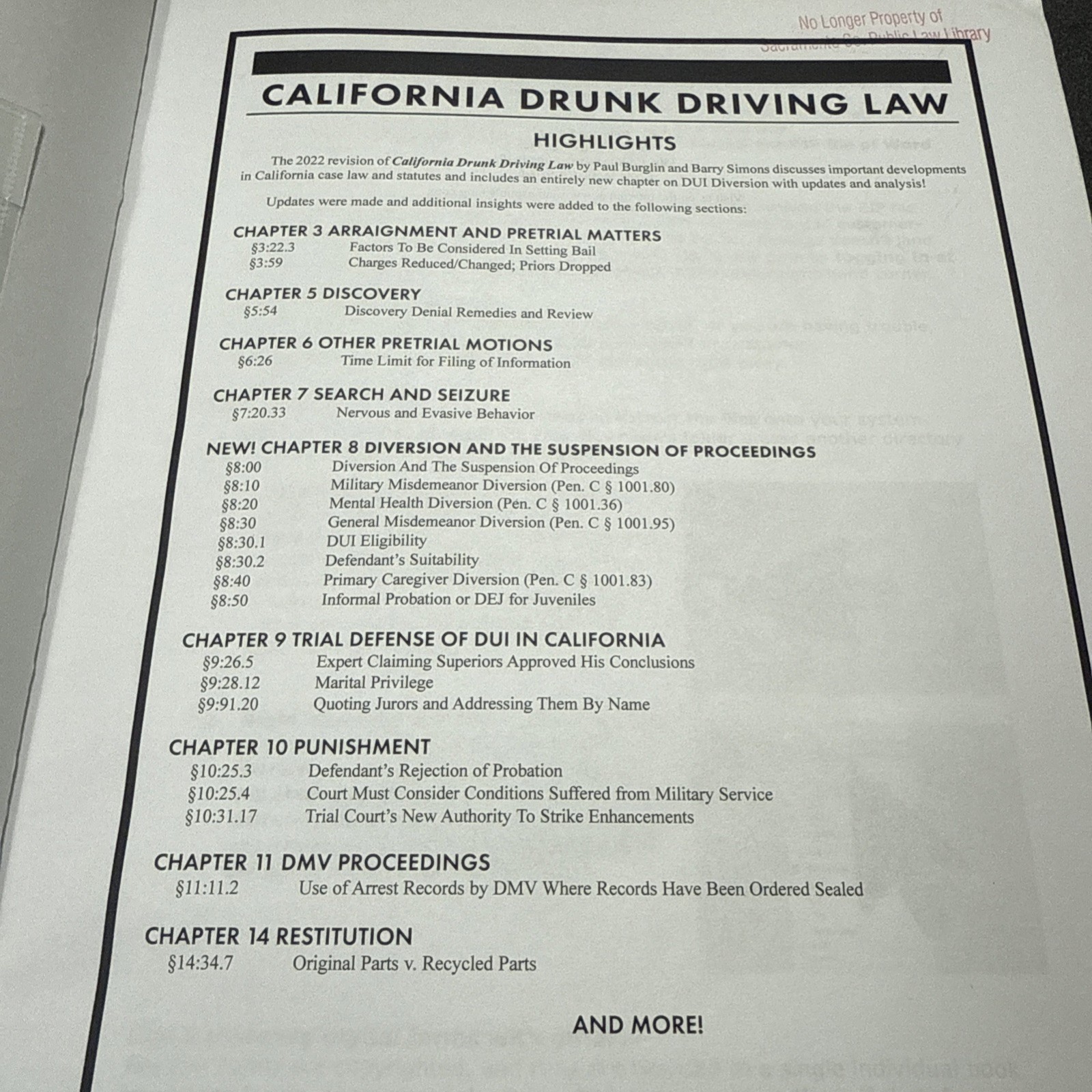 California Drunk Driving Law2 Set Vol Revision 18 Forms on CD CA