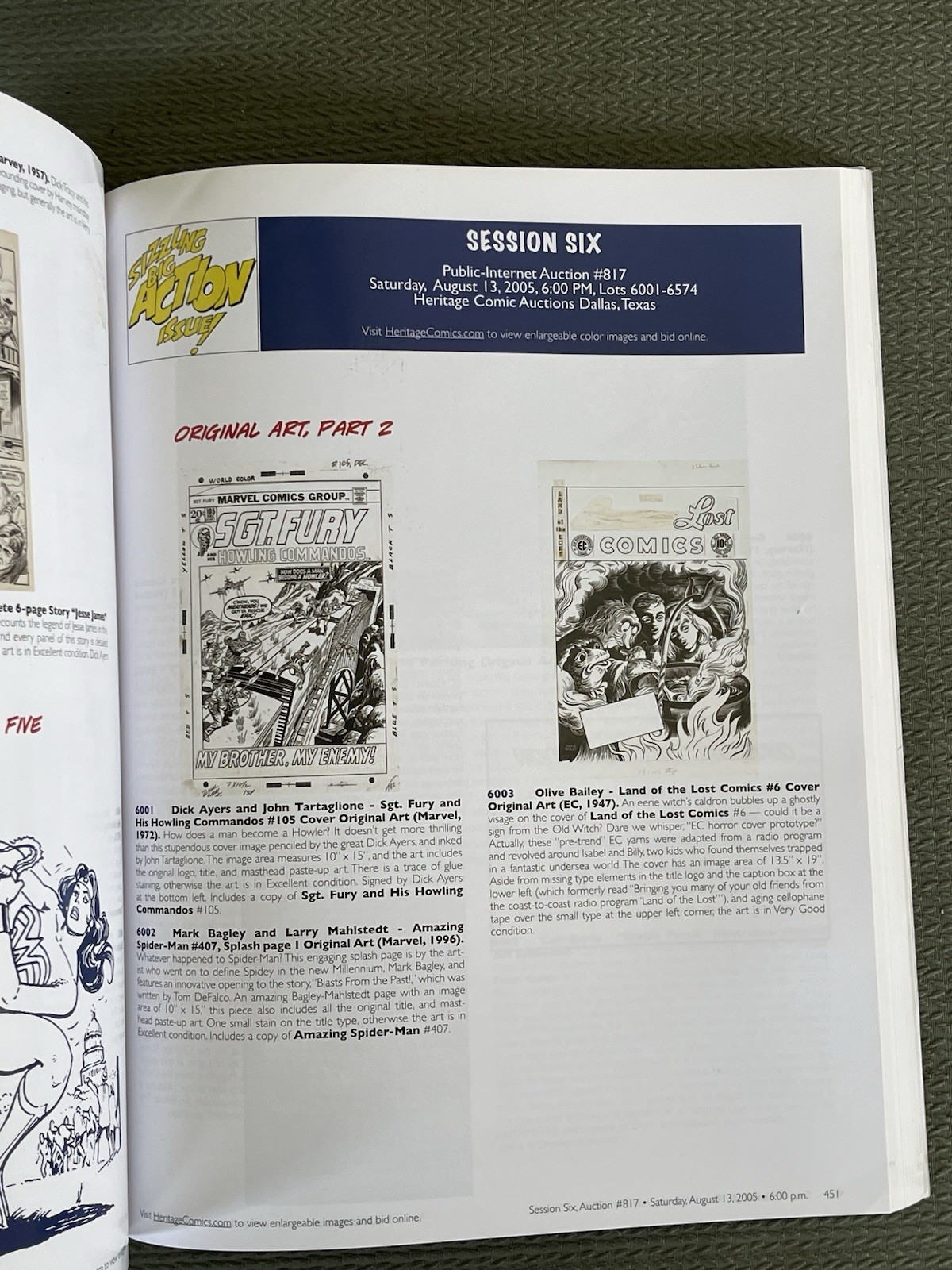 Heritage Comics Auctions August 2005 Signature Auction #817 Catalog, 588 pages