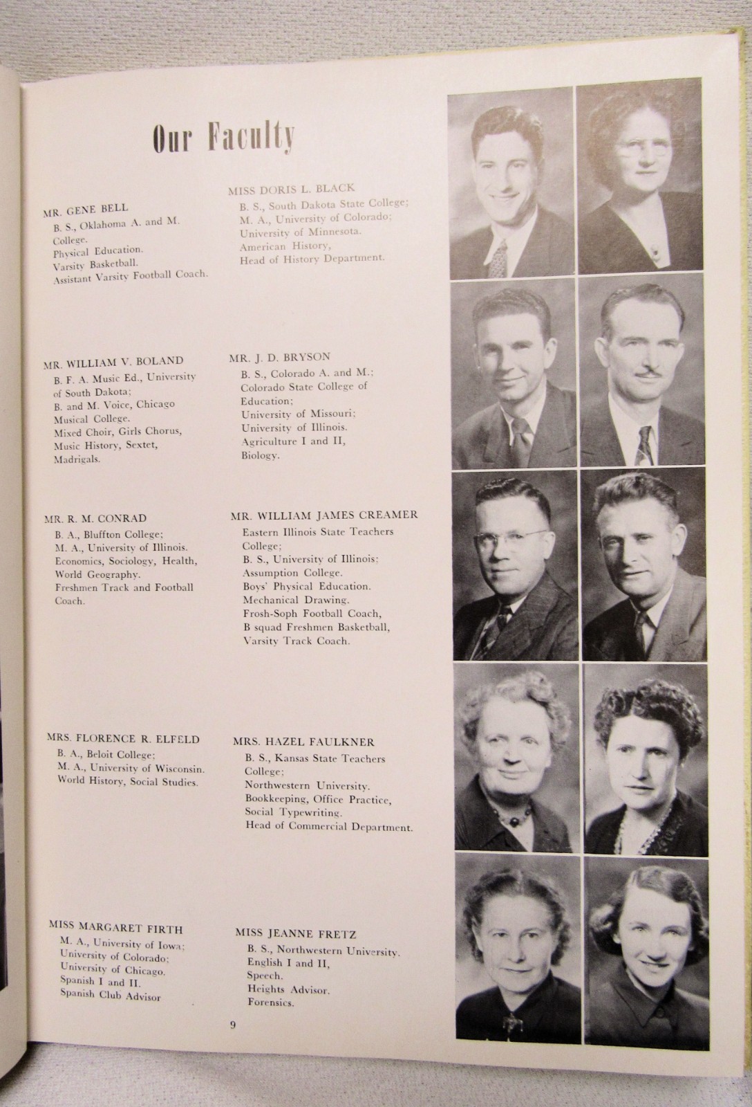 1949 The Heights Arlington Heights Illinois High School Yearbook Book