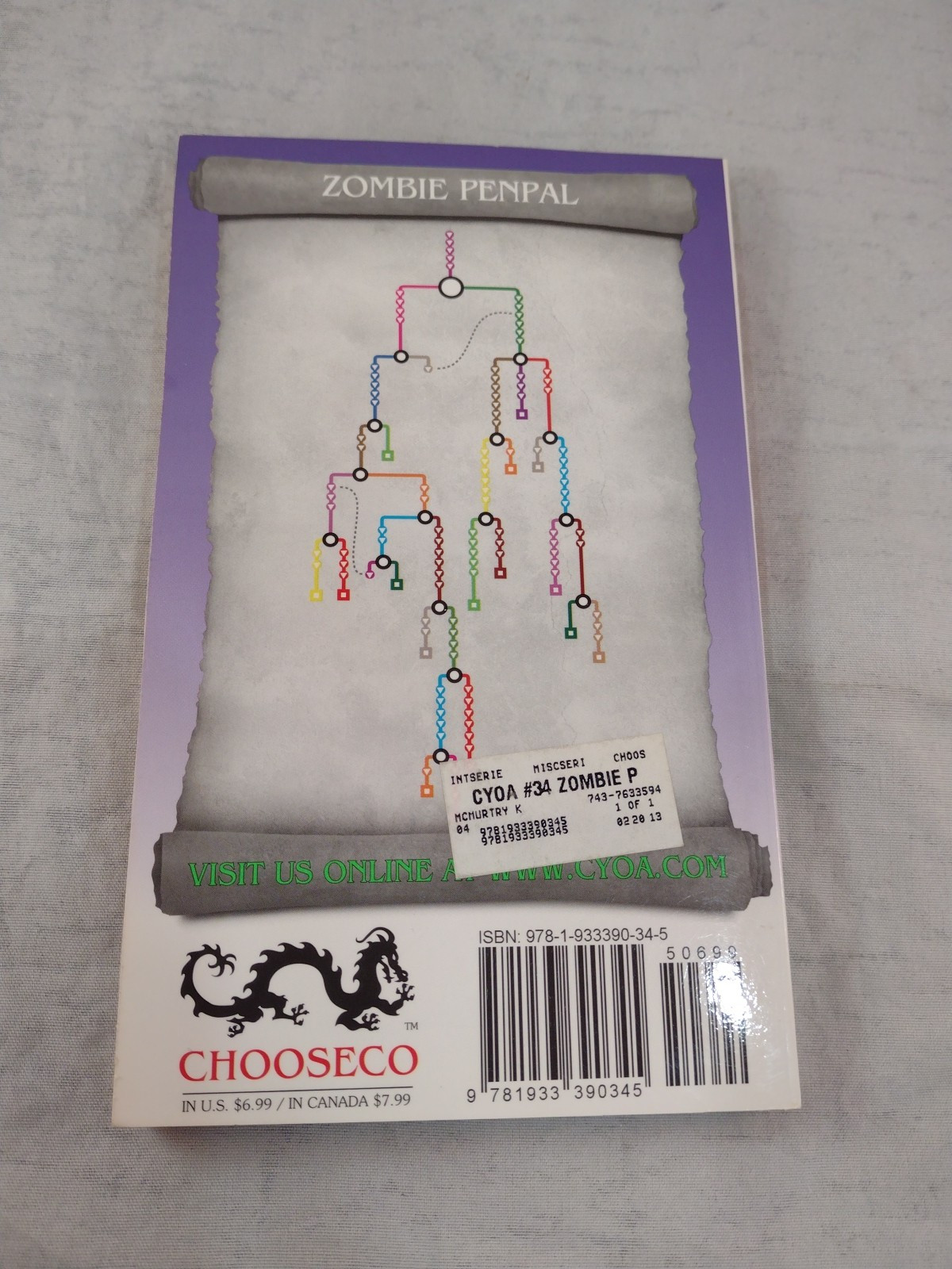 Zombie Penpal Choose Your Own Adventure #34 Paperback Ken McMurtry