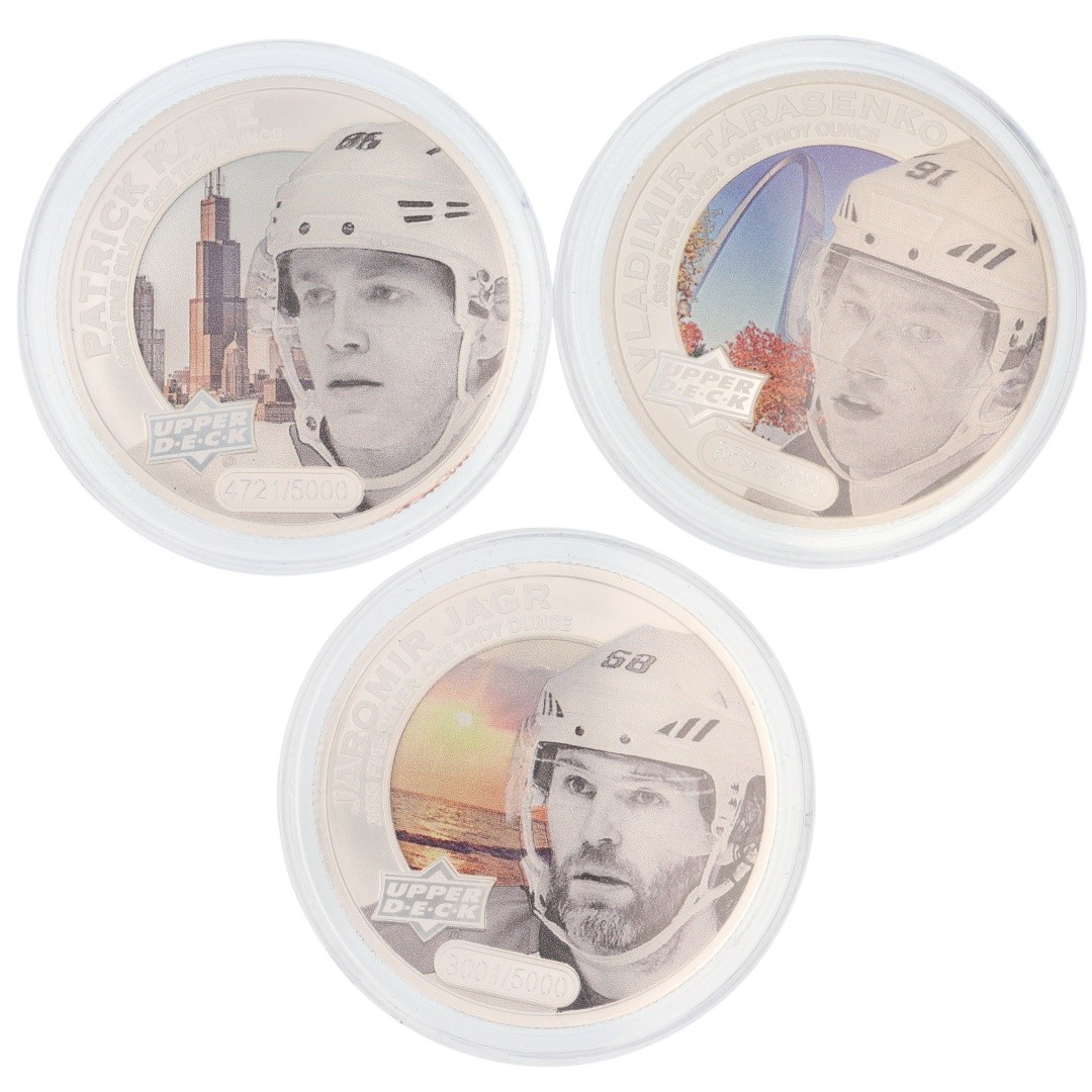 2017 $5 Grandeur Upper Deck Hockey Silver Coin Cook Islands 1 oz .9999 Silver