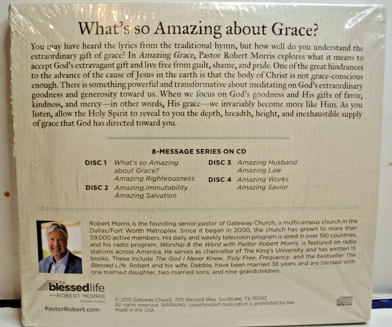 NEW Robert Morris Amazing Grace 4 CDs – NEW – FULL DETAILS IN DESCRIPTION – LOOK