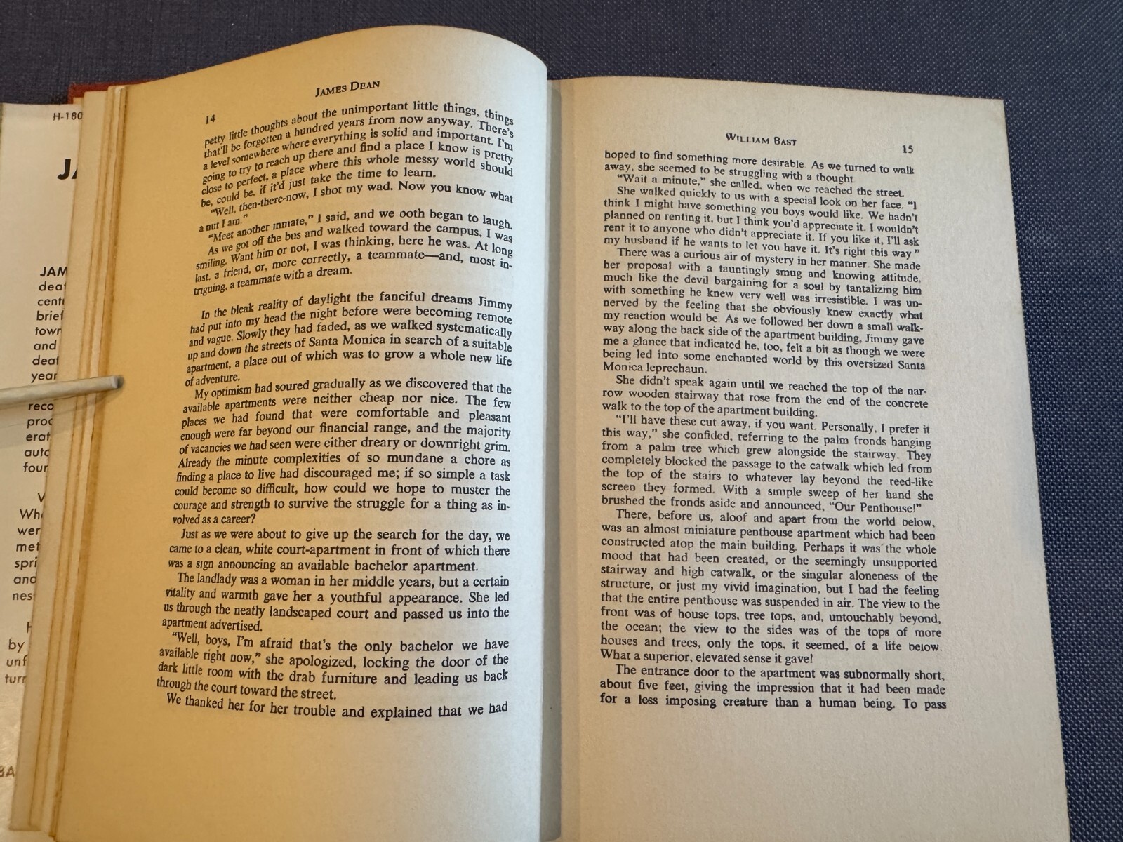 James Dean: A Biography by William Bast 1956 1st Edition Ballantine Books HC DJ