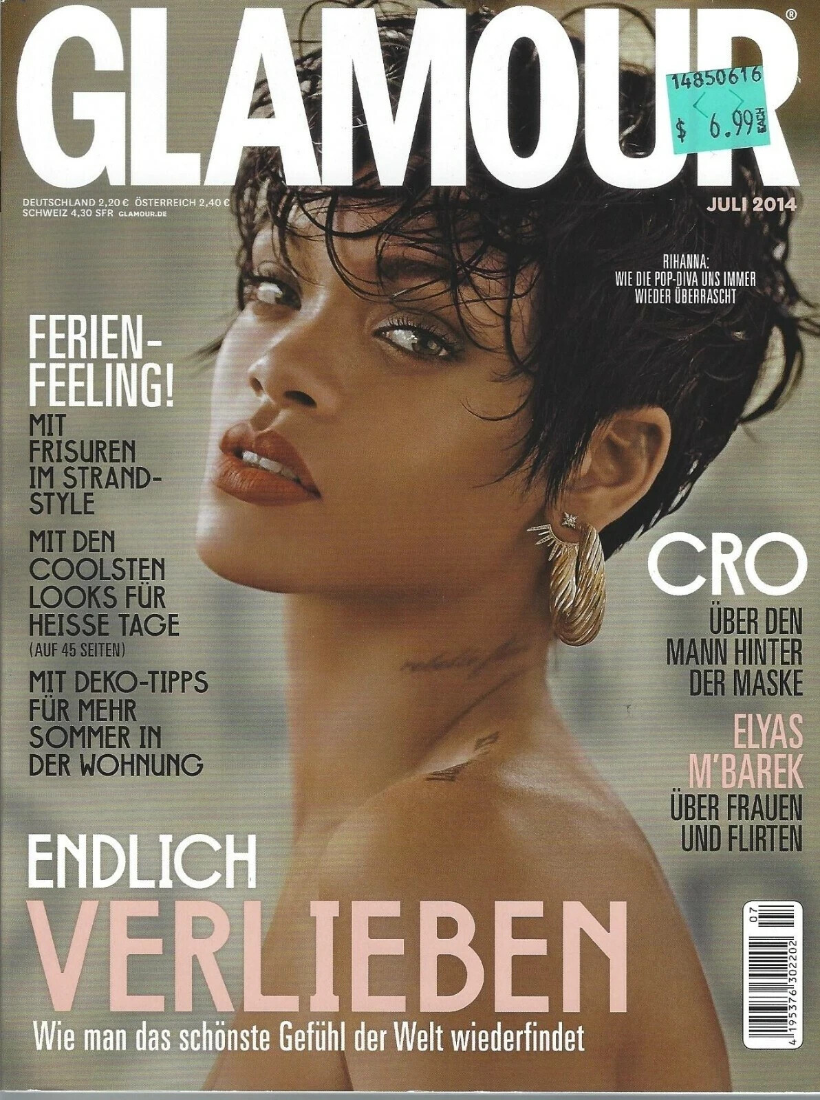 RIHANNA GLAMOUR MAGAZINE DEUTSCHLAND JULY 2014