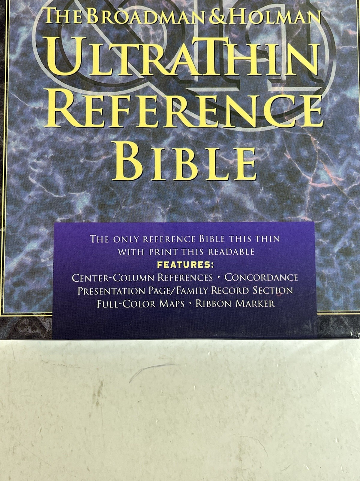 Broadman & Holman Ultrathin Indexed Reference Bible NIV 1986 Black In Box