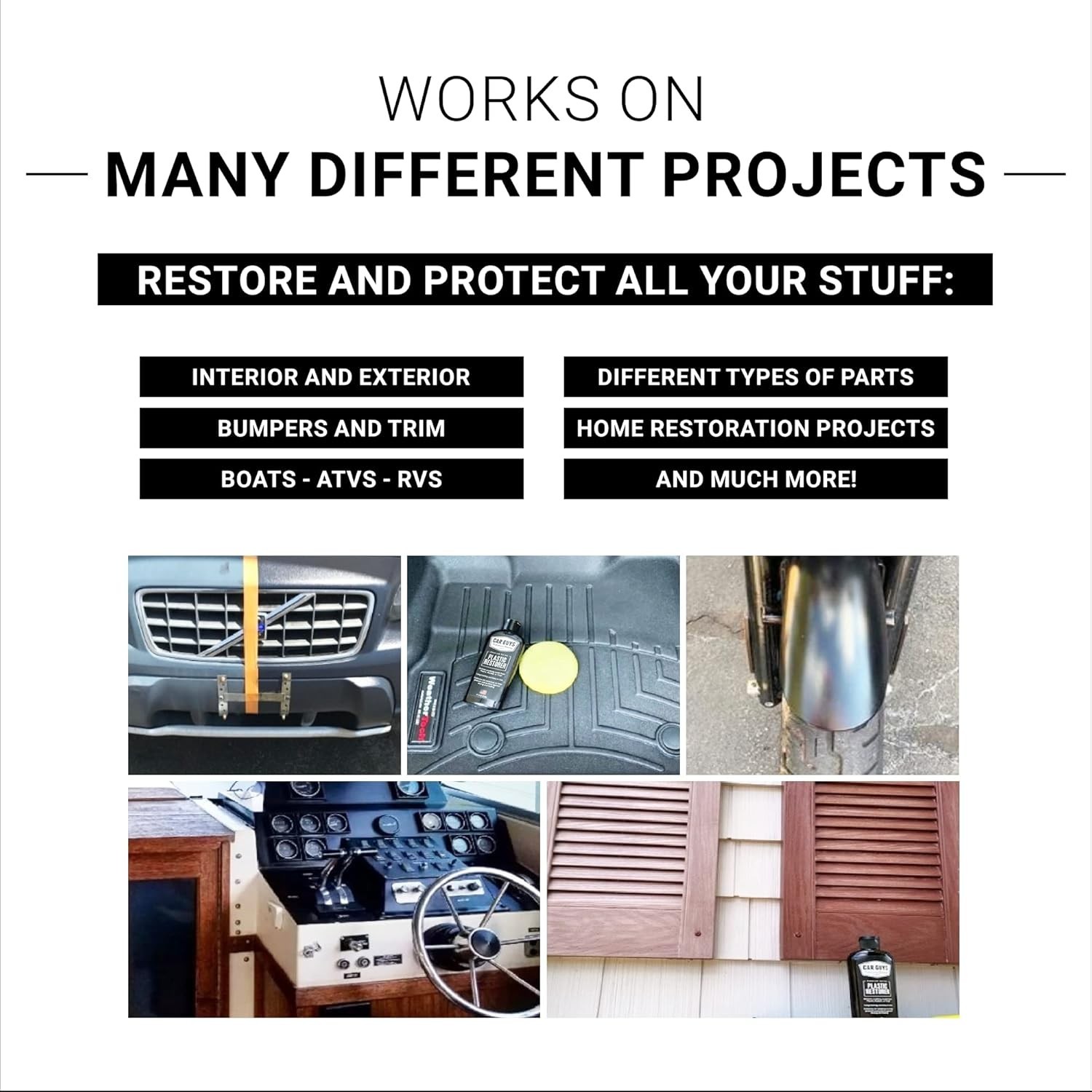 8 Oz User-Friendly Plastic Restorer – Lasting Results for Interior and Exterior