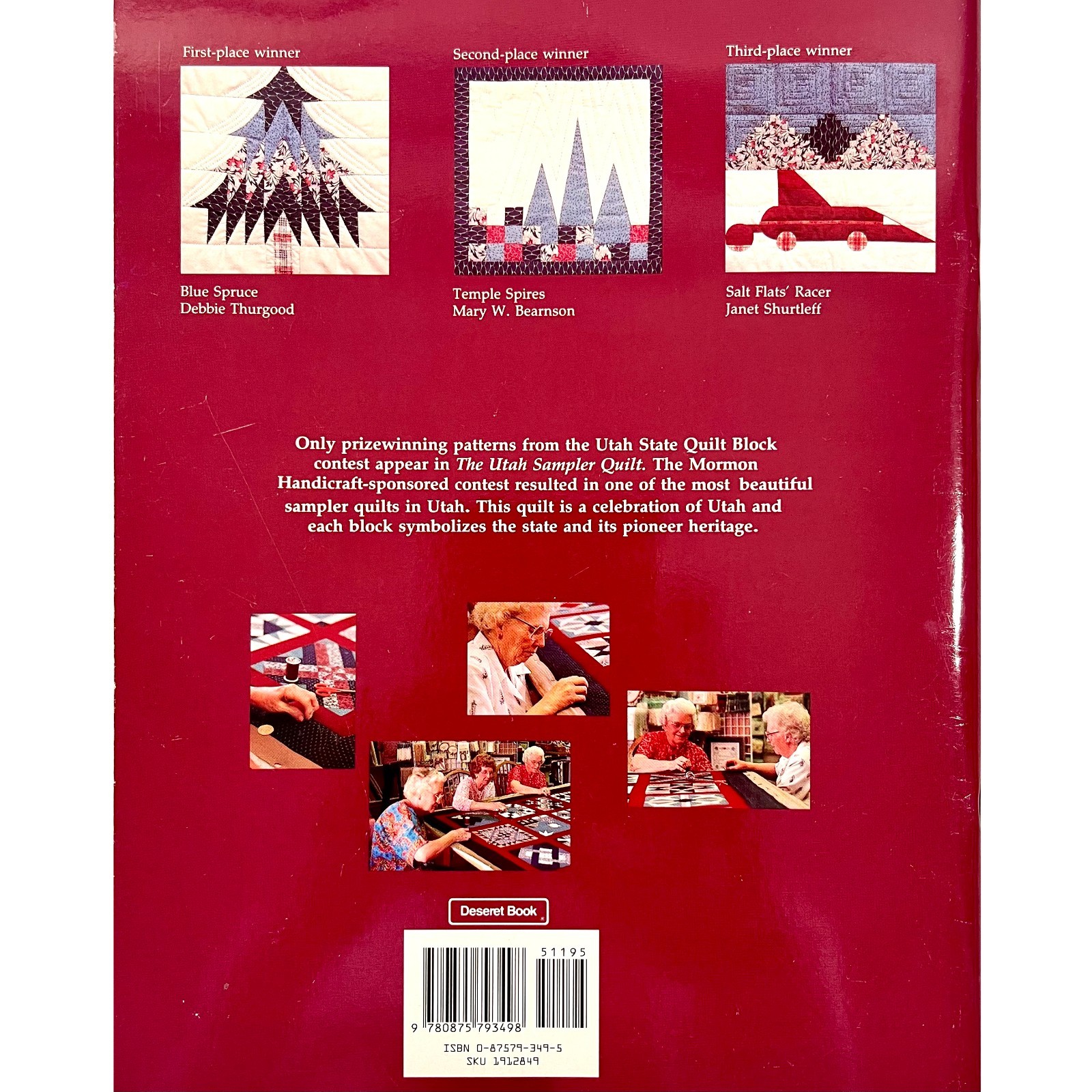Mormon Handicraft: The Utah Sampler Quilt, Deseret Book Company, Vintage 1990