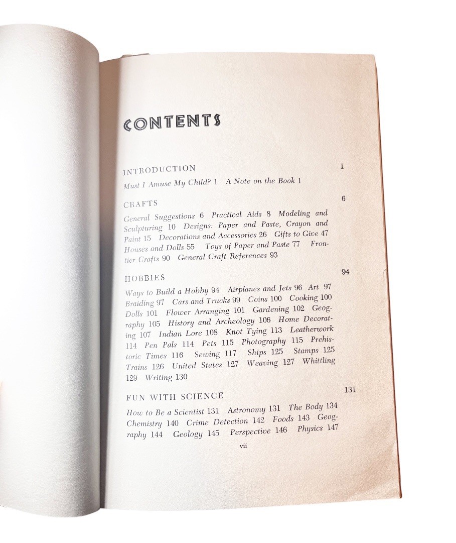 838 Ways To Amuse A Child – June Johnson (Hardcover, 1960) Some Damage