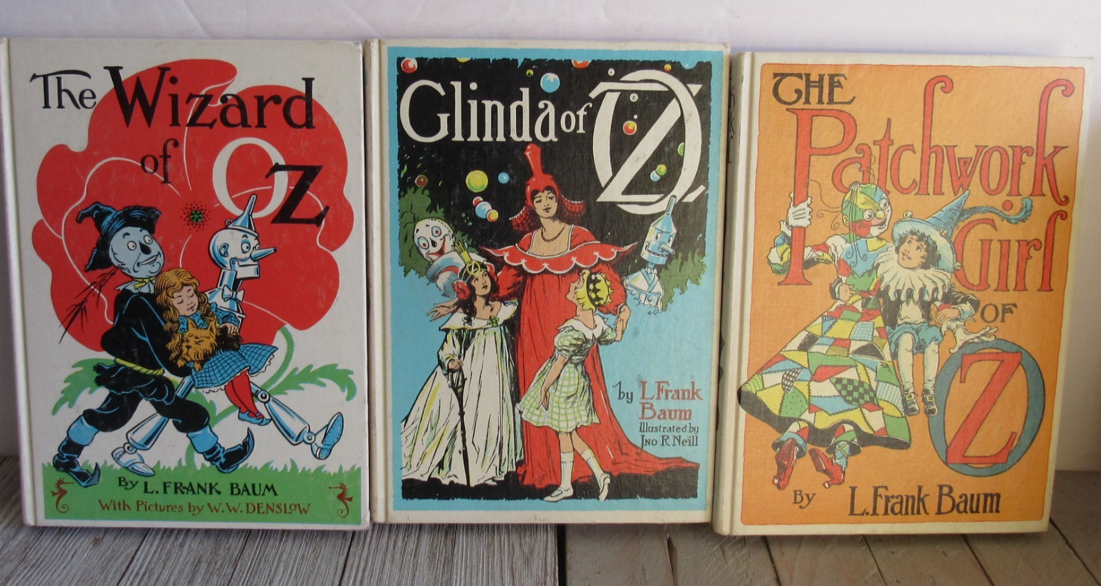 Vtg Lot 14 Wizard of Oz Books 1956 Hardcover White Book Set Baum Reilly & Lee