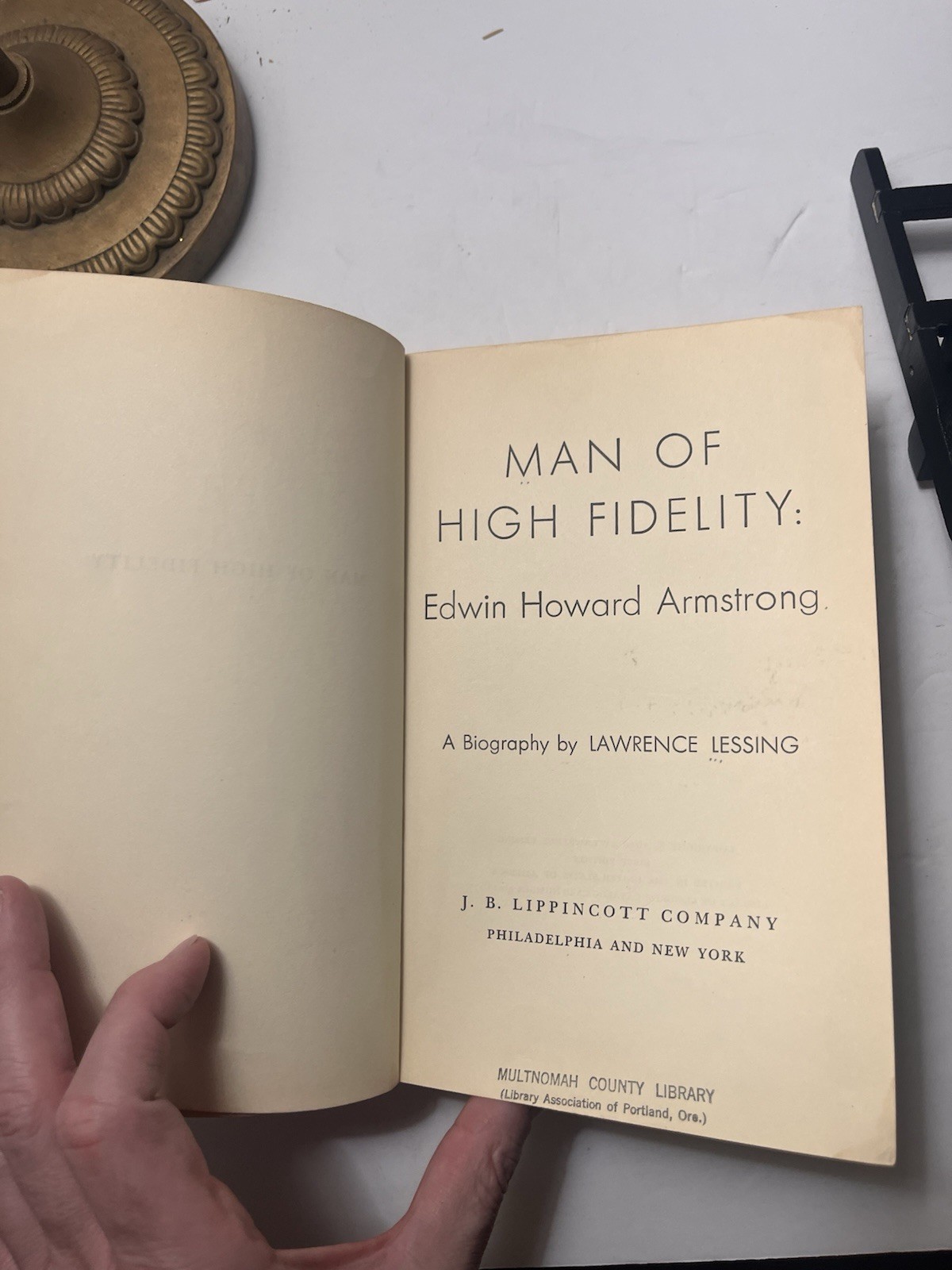 1956 1st Ed Man of High Fidelity Edwin Howard Armstrong Lessing Ex Library