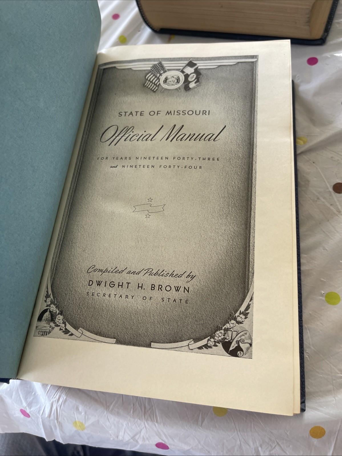 1941 – 1950 Official Manual State Missouri blue book Dwight H Brown 5 Book Lot