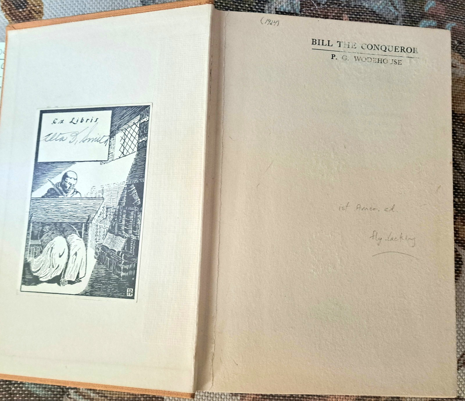 Bill The Conqueror, P G Wodehouse, 1924, 1st American Ed, Doran, very good copy!