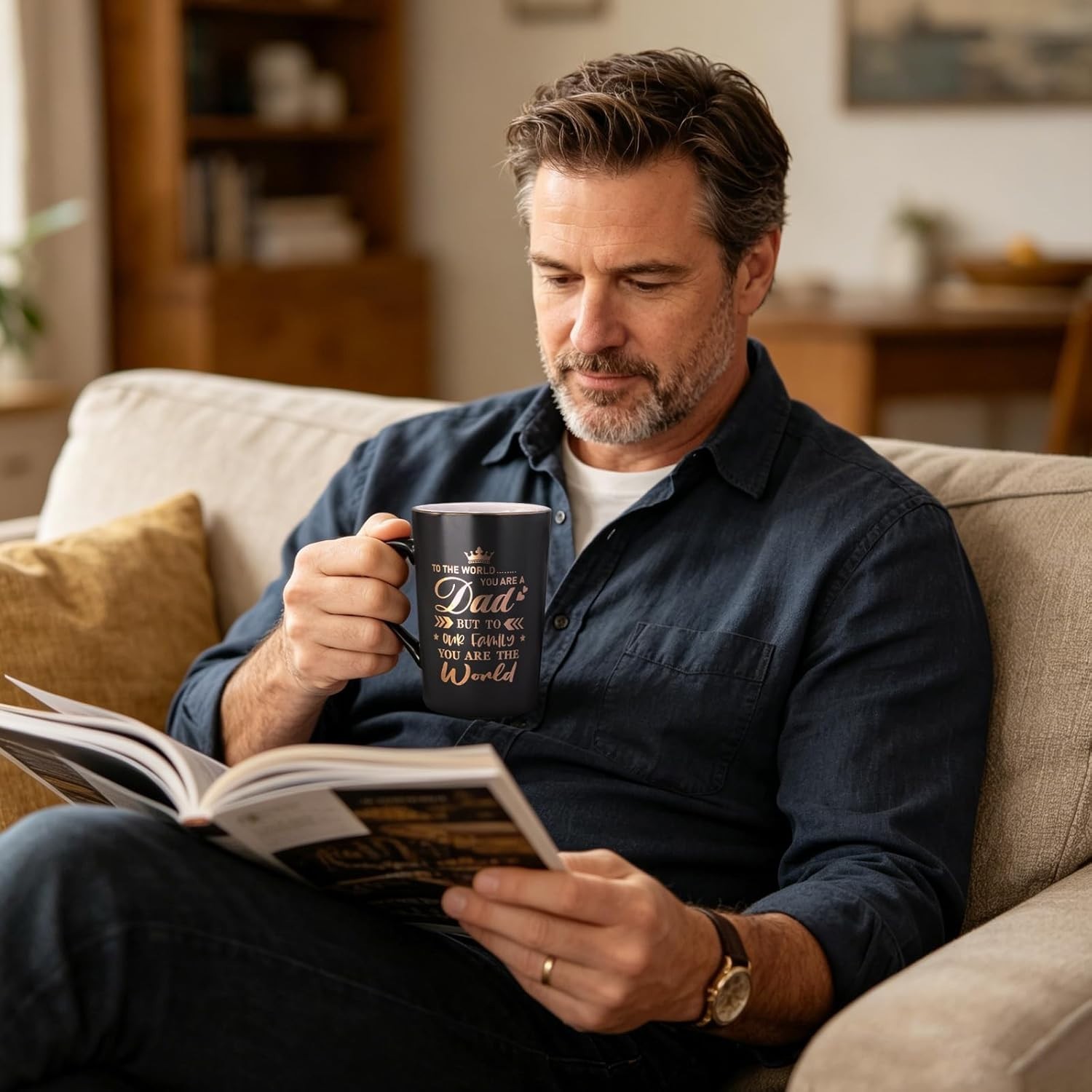 Memorable 14oz Coffee Mug for Dad – Thoughtful Father’s Day Present in Gift Box