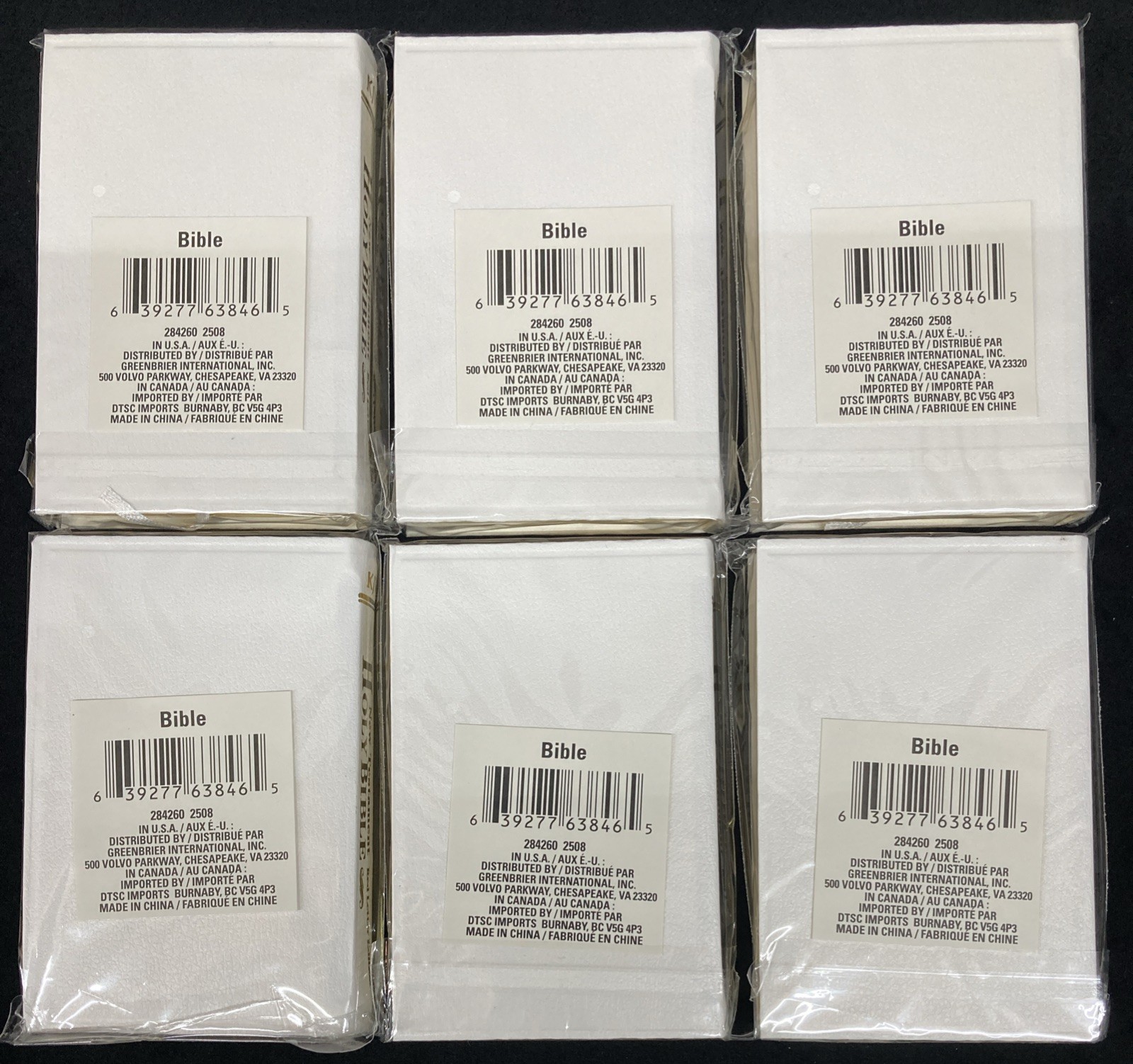 Holy Bible New Testament KJV White Mini Leatherette Cover 4.5” x 3” Set of 6