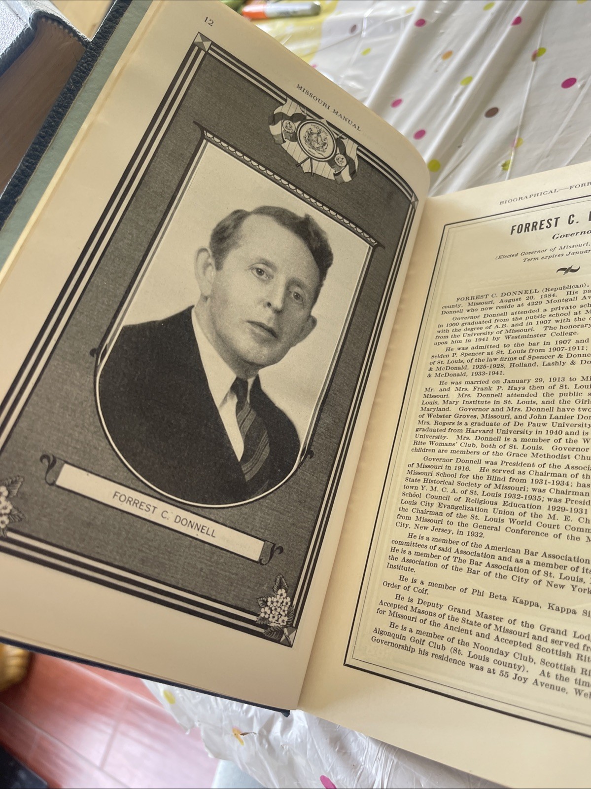 1941 – 1950 Official Manual State Missouri blue book Dwight H Brown 5 Book Lot