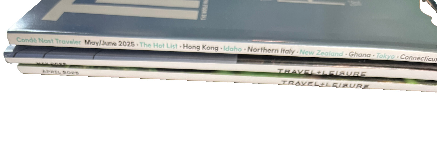 3 New Unread Issues Travel + Leisure & Conde Nast Traveler Magazines 2025