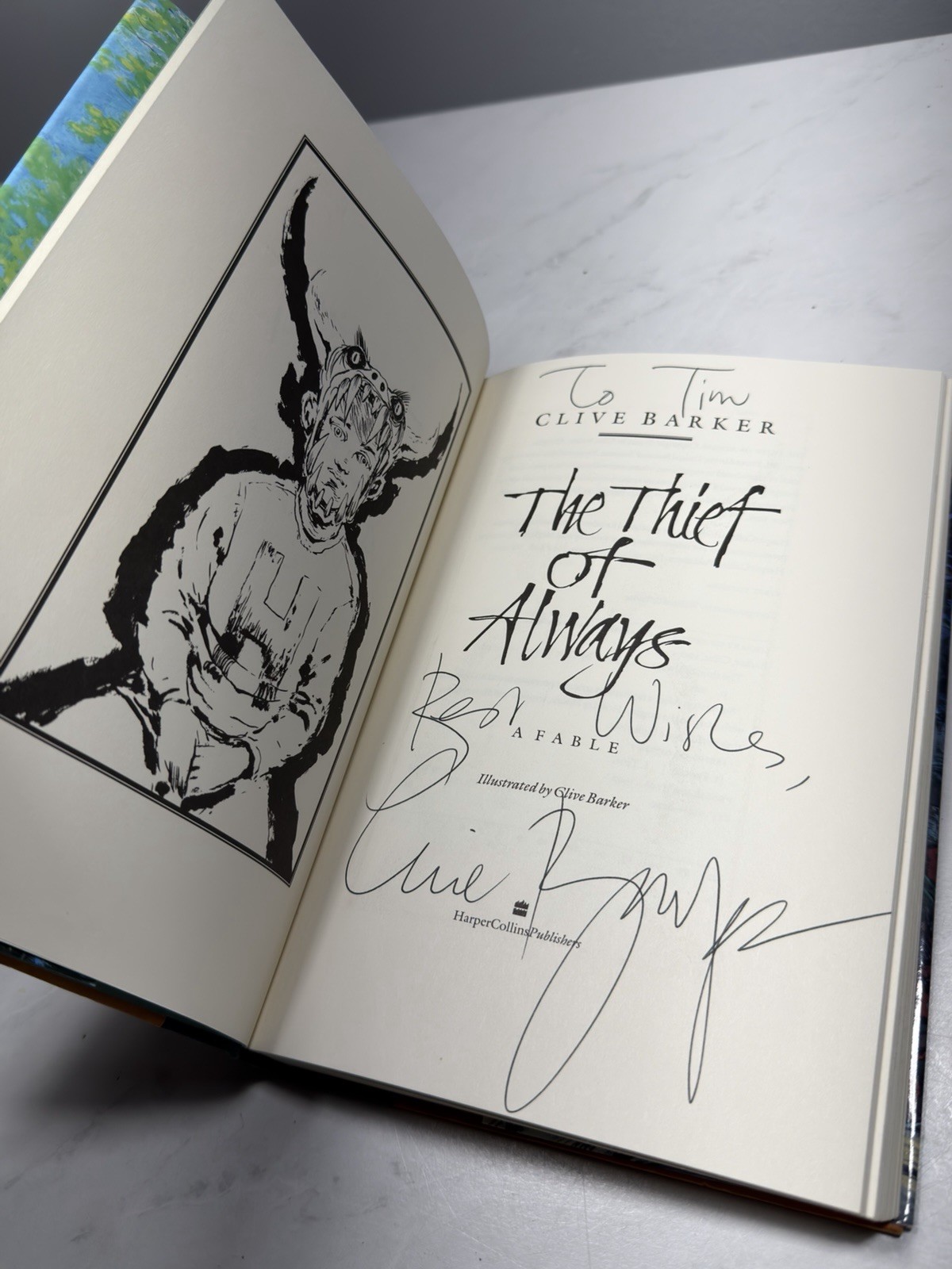 The Thief of Always by Clive Barker HC First Edition 1992 Hand Signed Inscribed
