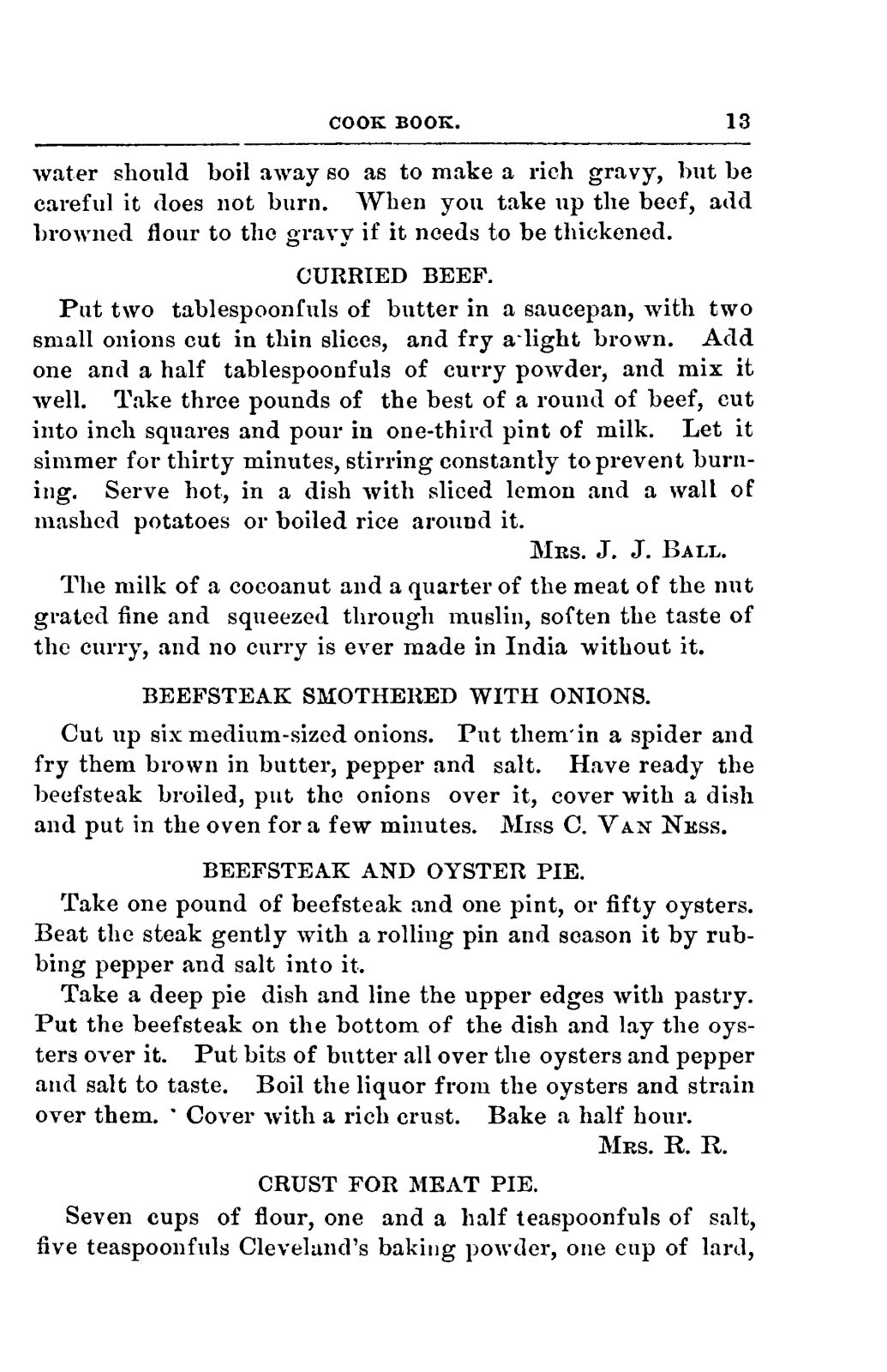 1883 First Dutch (Reformed) Vintage Cookbook 105 Pages