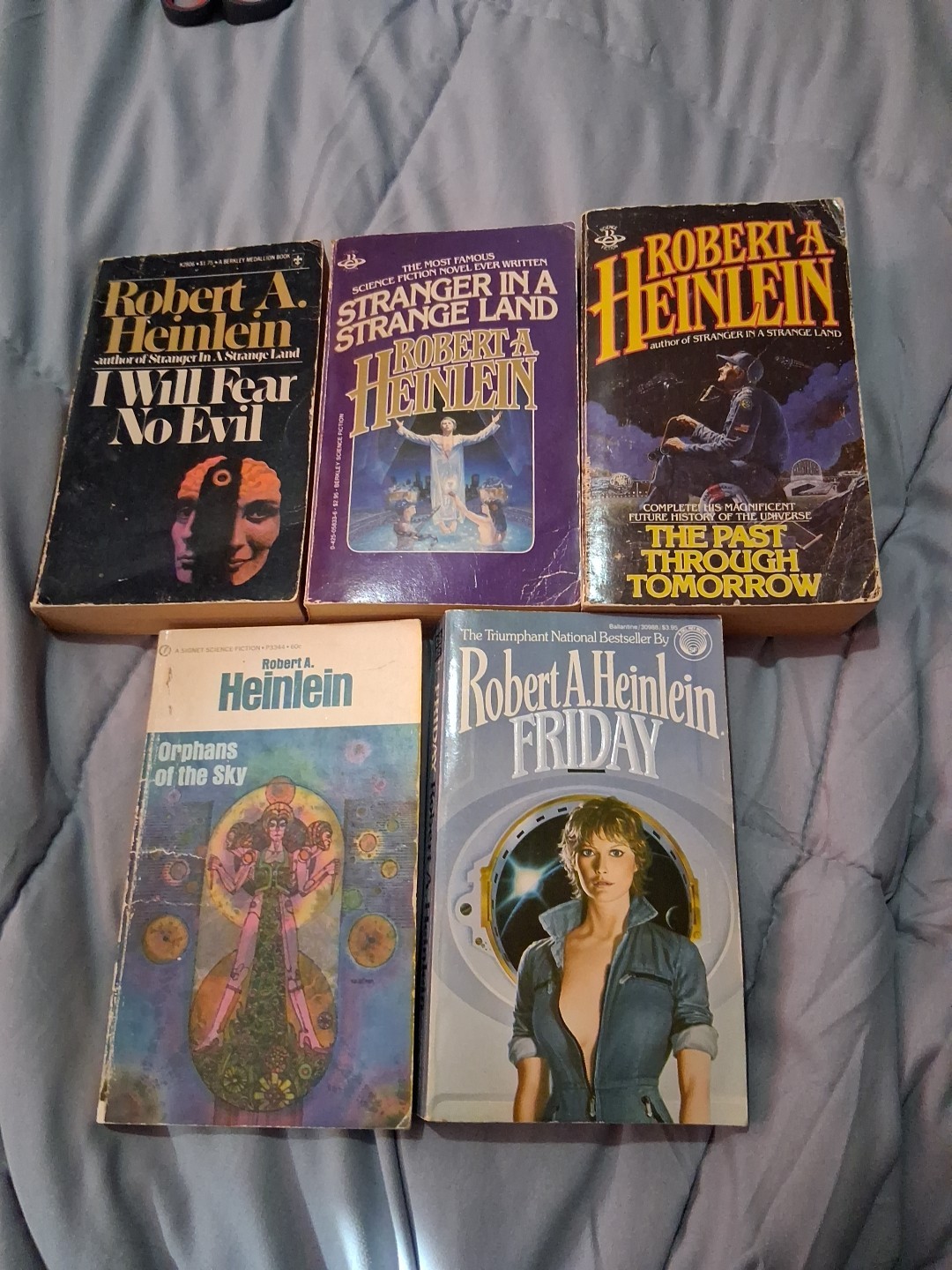 Robert A. Heinlein Sci-Fi Lot Of 5 Paperbacks Acc-Good Condition Past Tomorrow