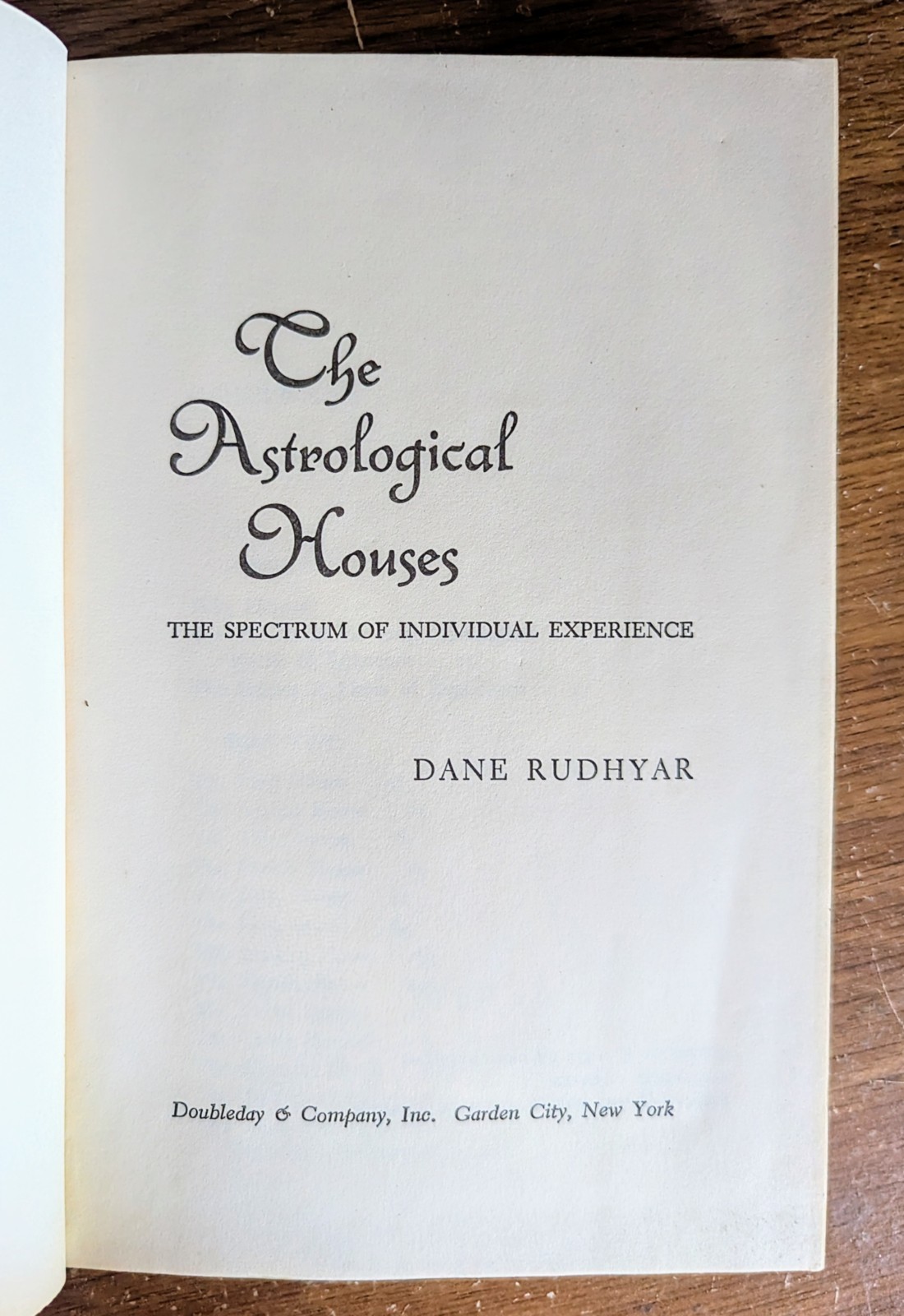 1972 The Astrological Houses Dane Rudhyar – Vintage Astrology Hardcover Book