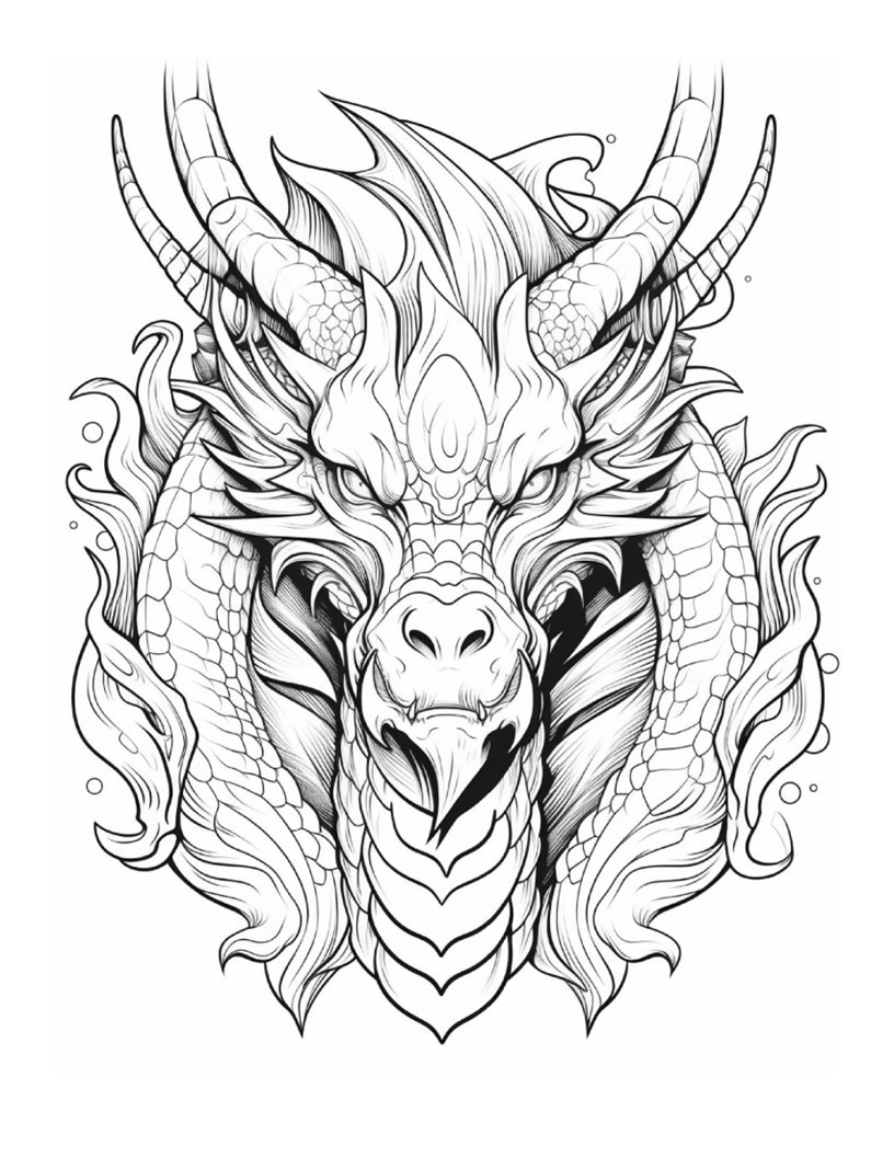 Dragon Coloring bookhours of fun for all