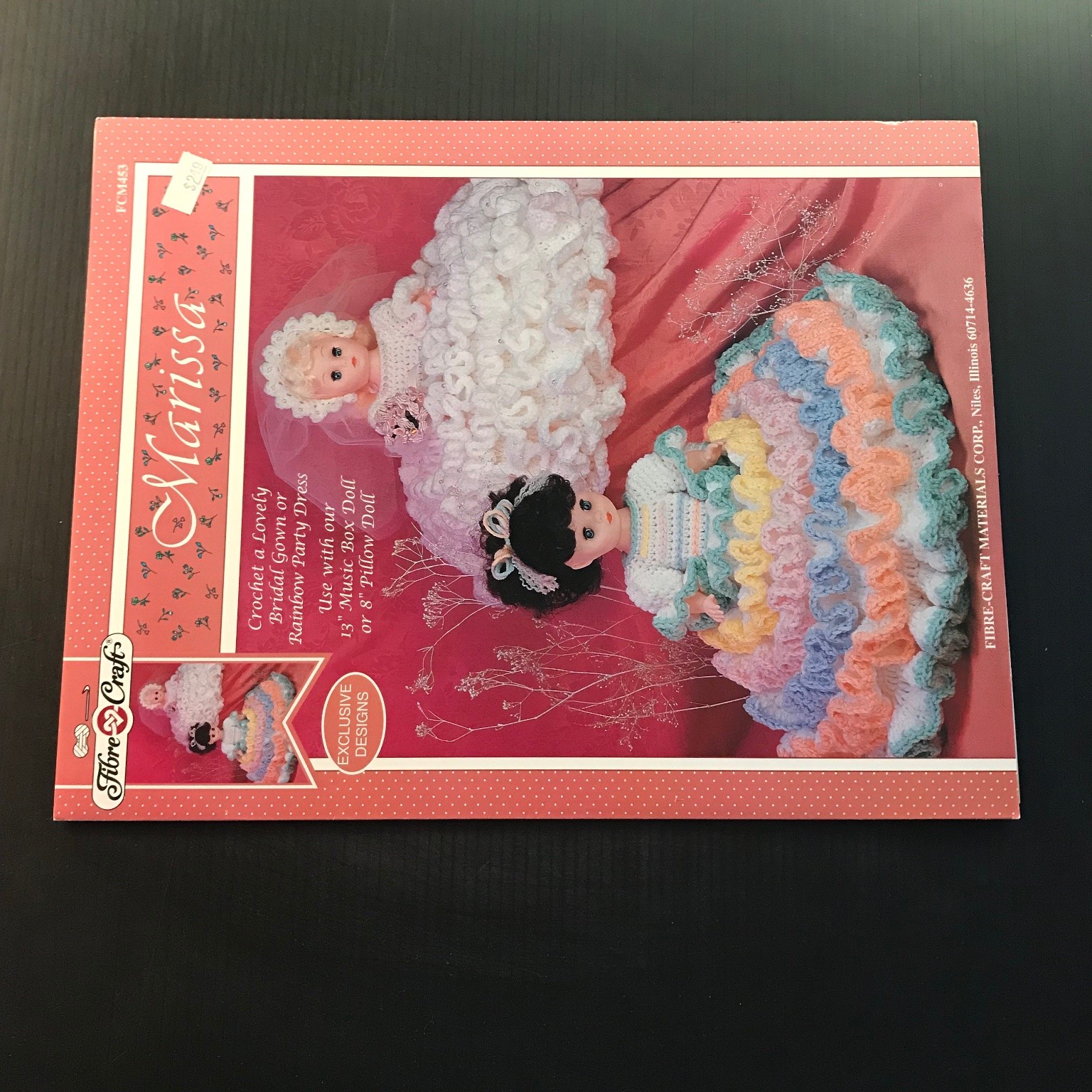 Marissa Crochet Bridal Gown Rainbow Party Dress Doll Pattern 1985 FCM453