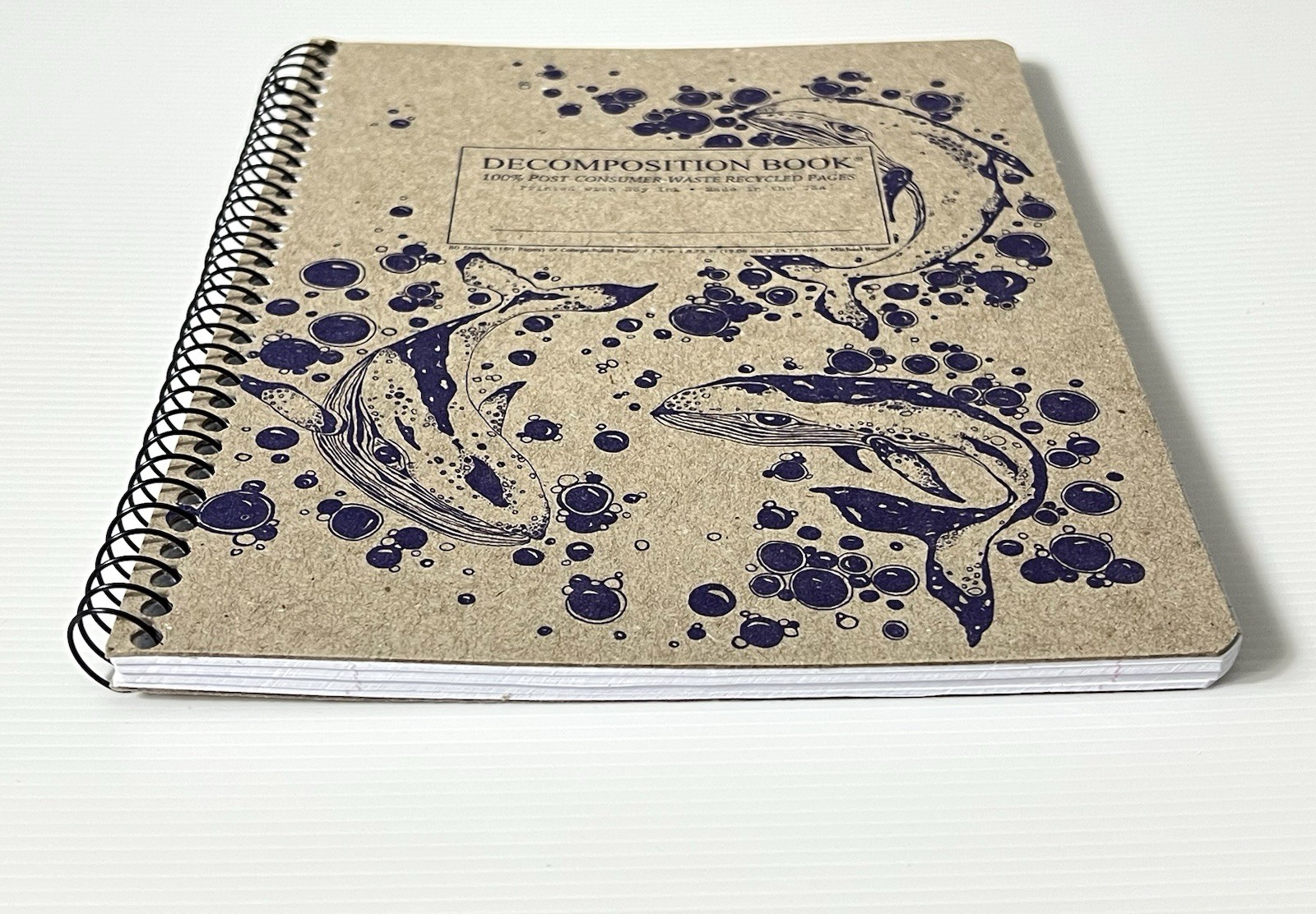Decomposition Book by Roger Humpback Whale Design 9.75IN X 7.5IN Notebook SB