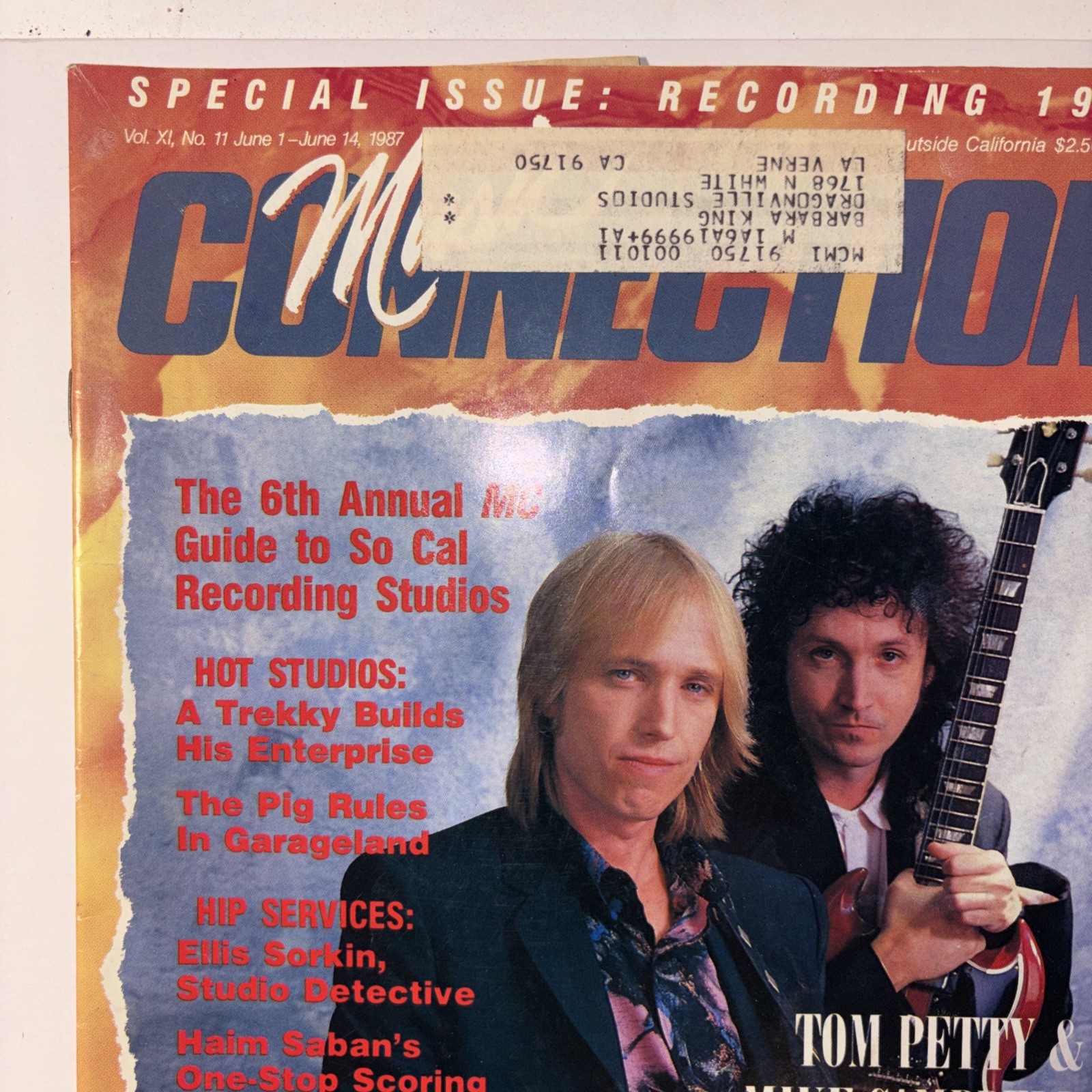 Music Connection Magazine Special Issue 1987 Tom Petty & Mike Campbell