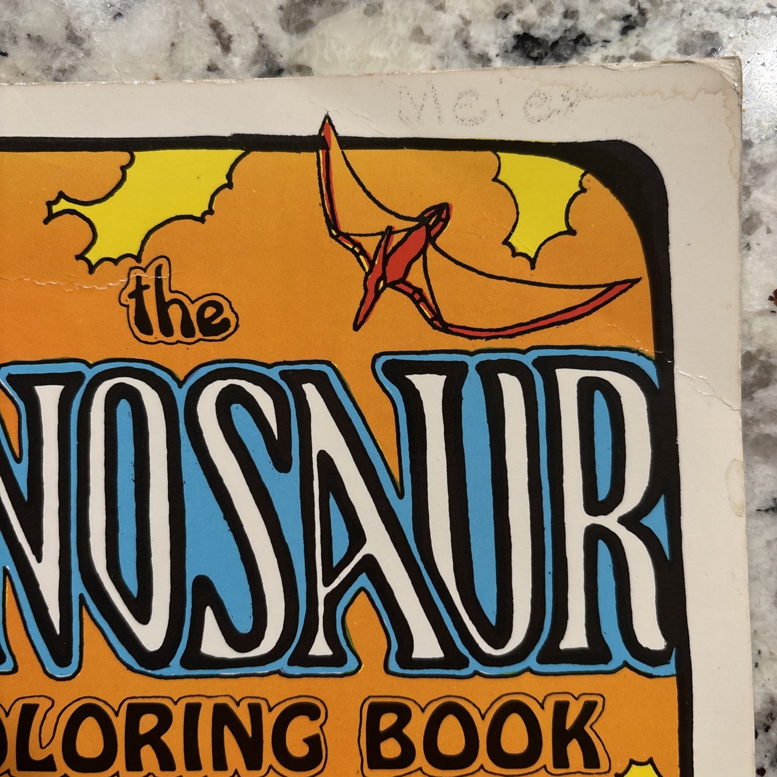 Dinosaur Coloring Book Troubador Press 1970 Retro Unused Oversized