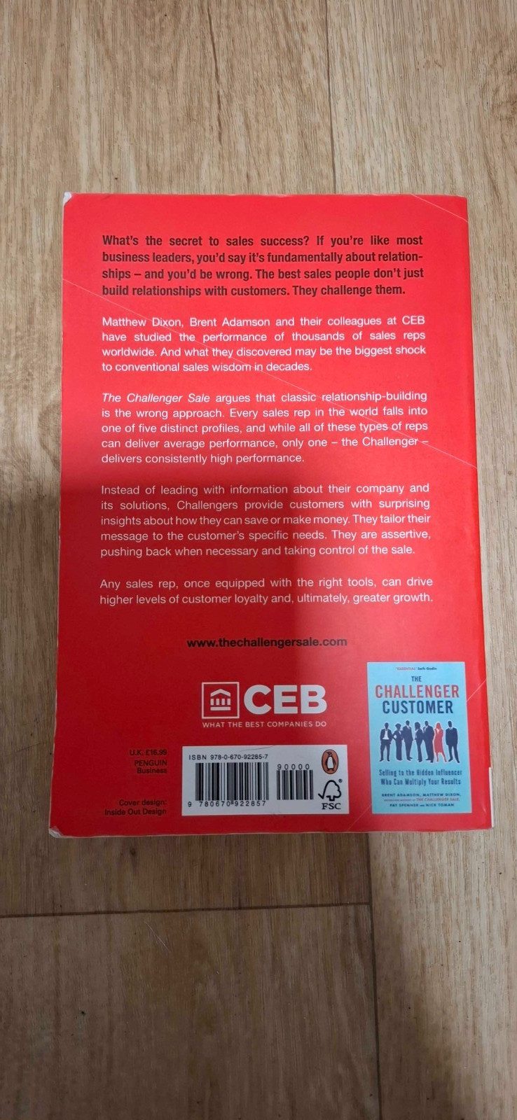 The Challenger Sale By Mathew Dixon and Brent Adamson