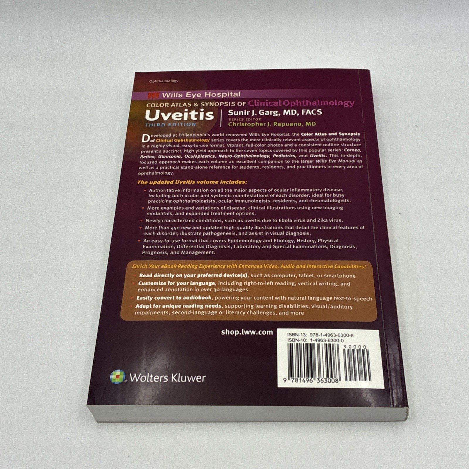 UVEITIS 2nd Edition -Rapuano Garg Color Atlas & Synopsis Ophthalmology with Code