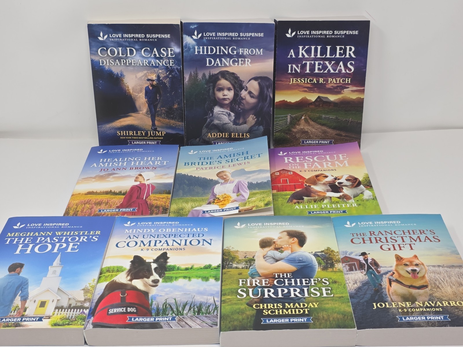 Love Inspired Suspense 2026 2025 Larger Print 10 Book Lot LIS Harlequin Romance