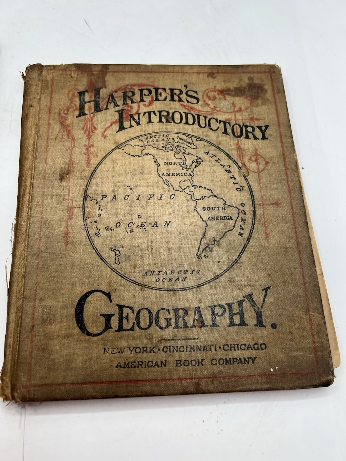 Lot 5 Antique Geography School Textbooks Harper’s Frye Redway Hinman c1900