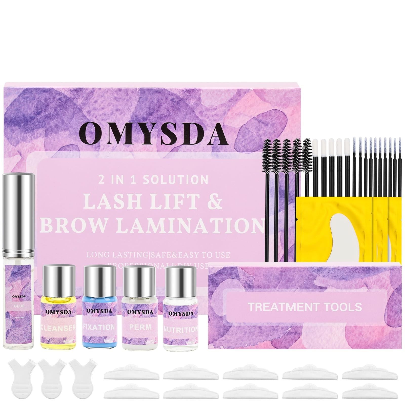 Lash Lift Kit Brow Lamination 2 in 1 0 Fl Oz (Pack of 1000), Black