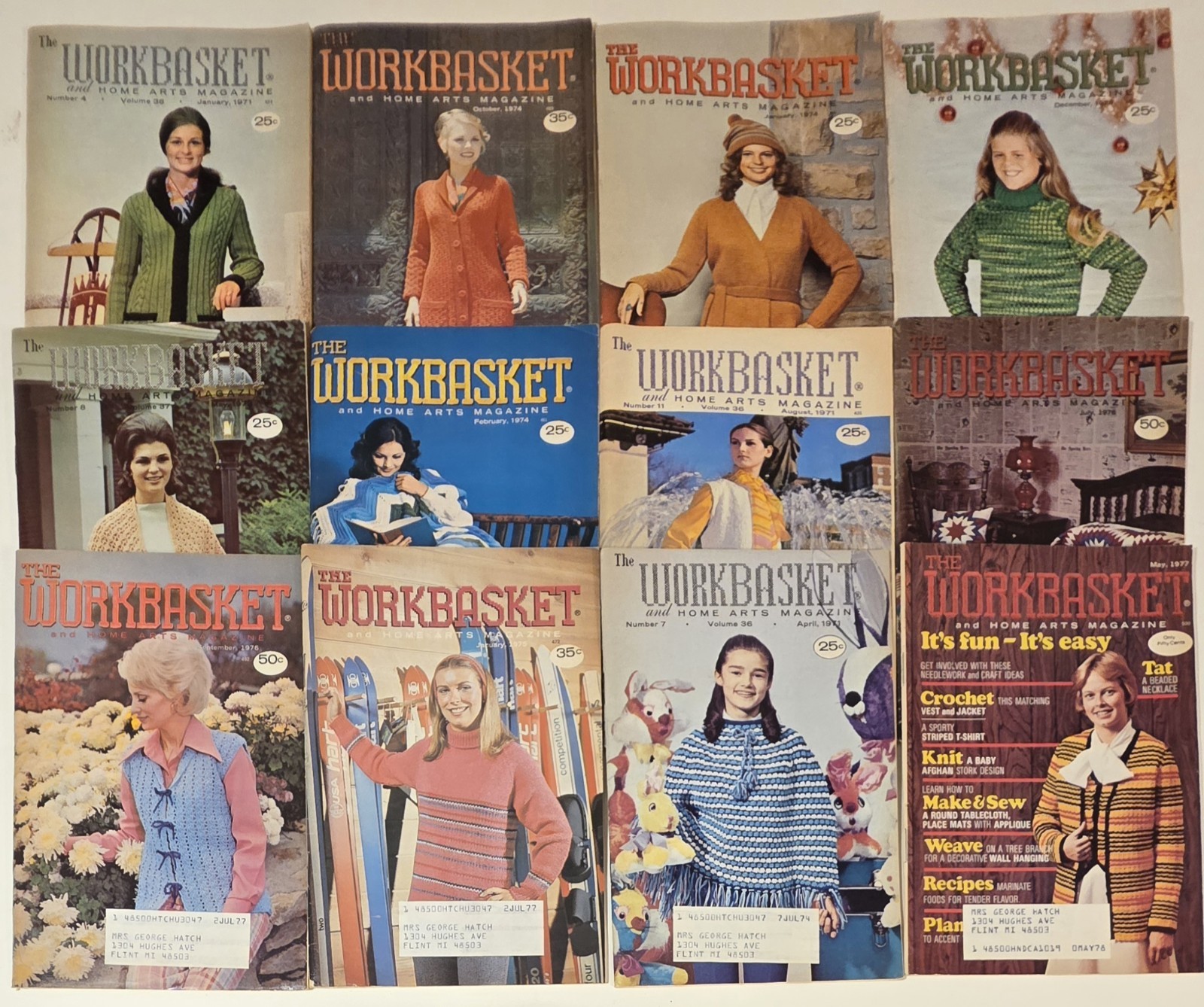 Lot 120 The Workbasket Illustrated Magazine From 1960’s – 1970’s Vintage Crochet
