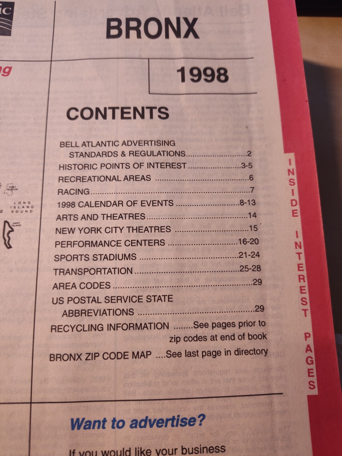 Bell Atlantic Yellow Pages NY Bronx English-Spanish Area Code 719