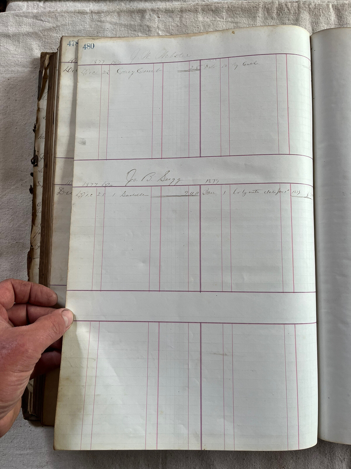 1876 Arnold Bros. Dry Goods 480 Full Pages Ledger Wartrace TN History Geneology