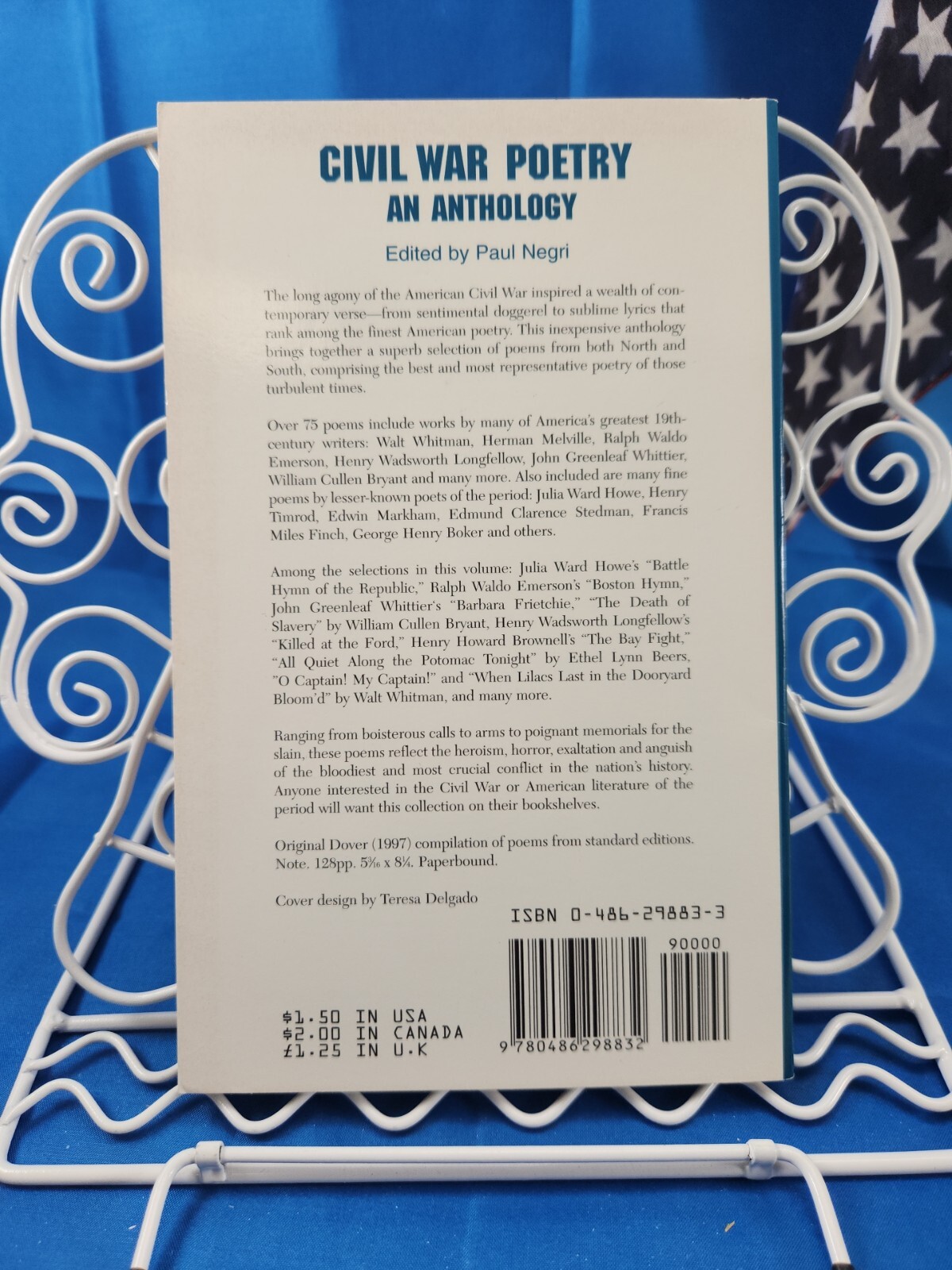 Dover Thrift Editions Ser: Civil War Poetry : An Anthology by Paul Negri 1997 PB